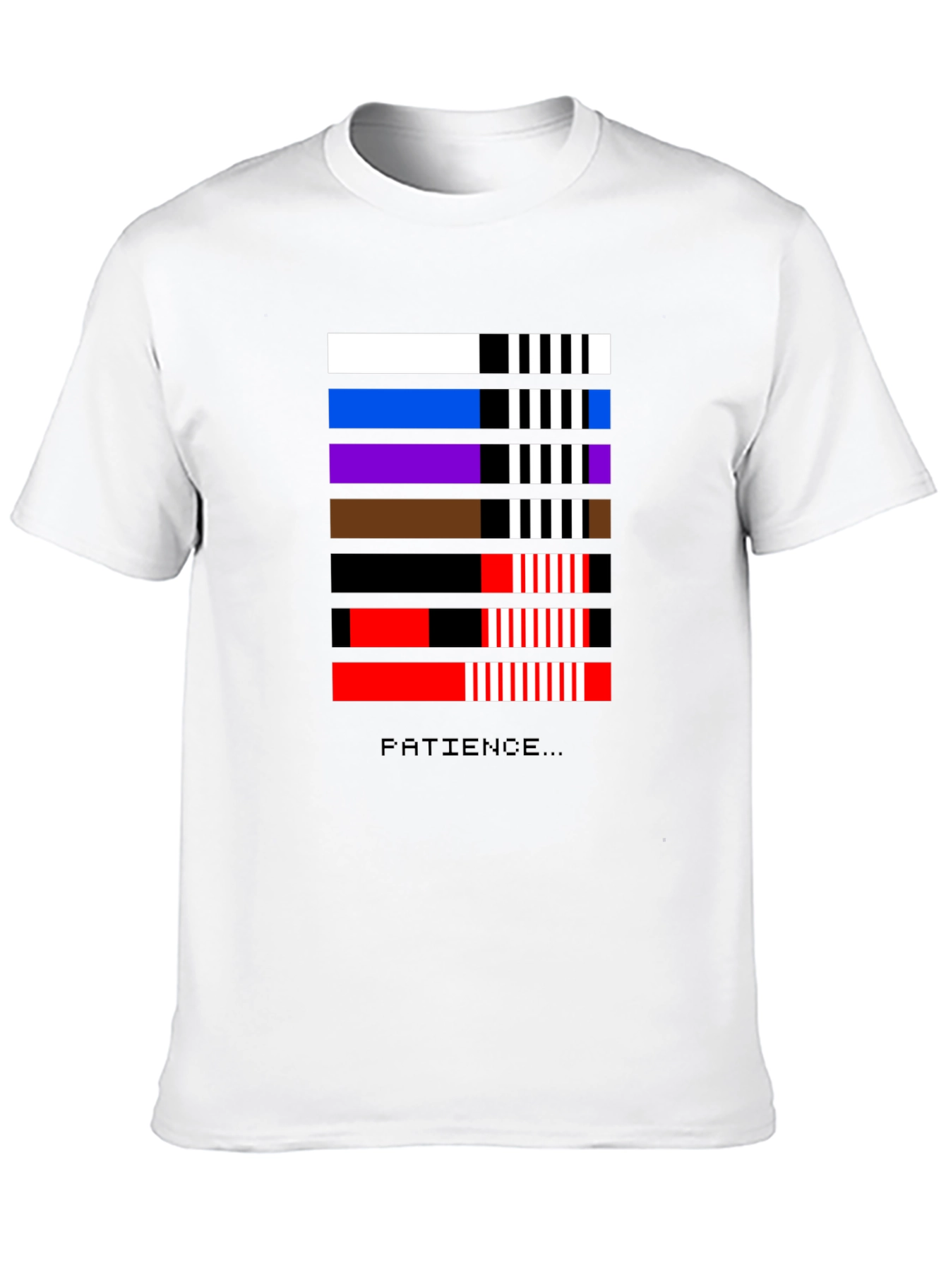 BJJ Patience T-Shirt - Jiu-Jitsu Belt Stripe Design