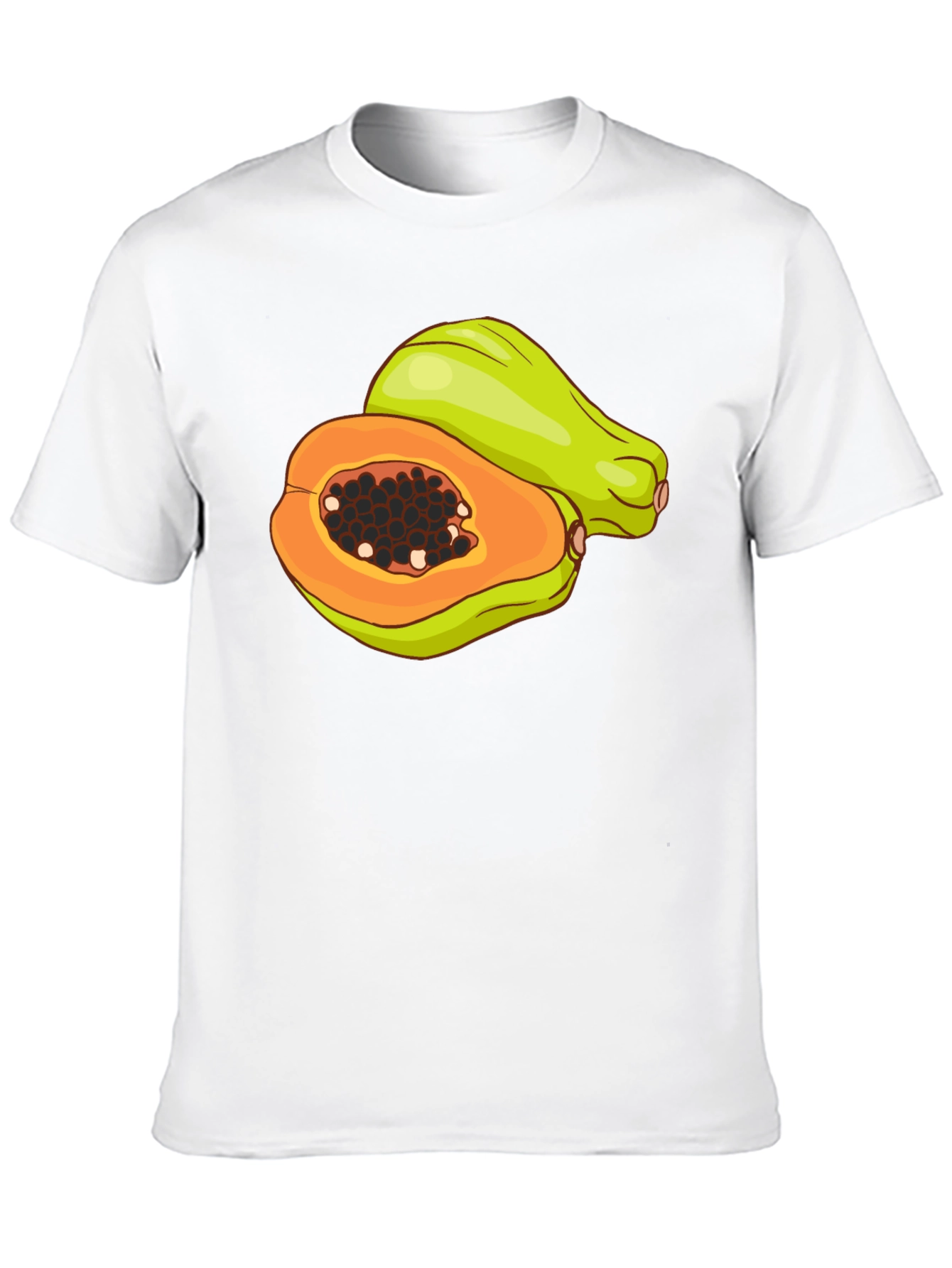Papaya Graphic T-Shirt - Tropical Fruit Tee