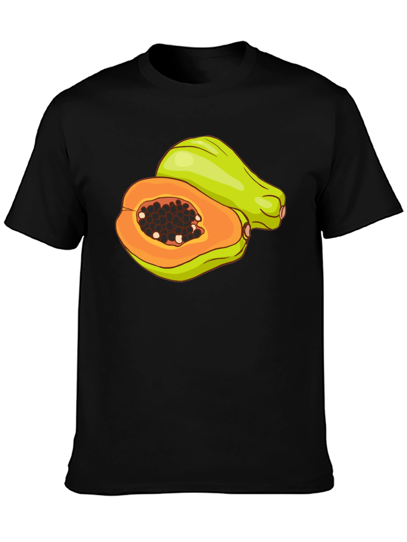 Papaya Graphic T-Shirt - Tropical Fruit Tee