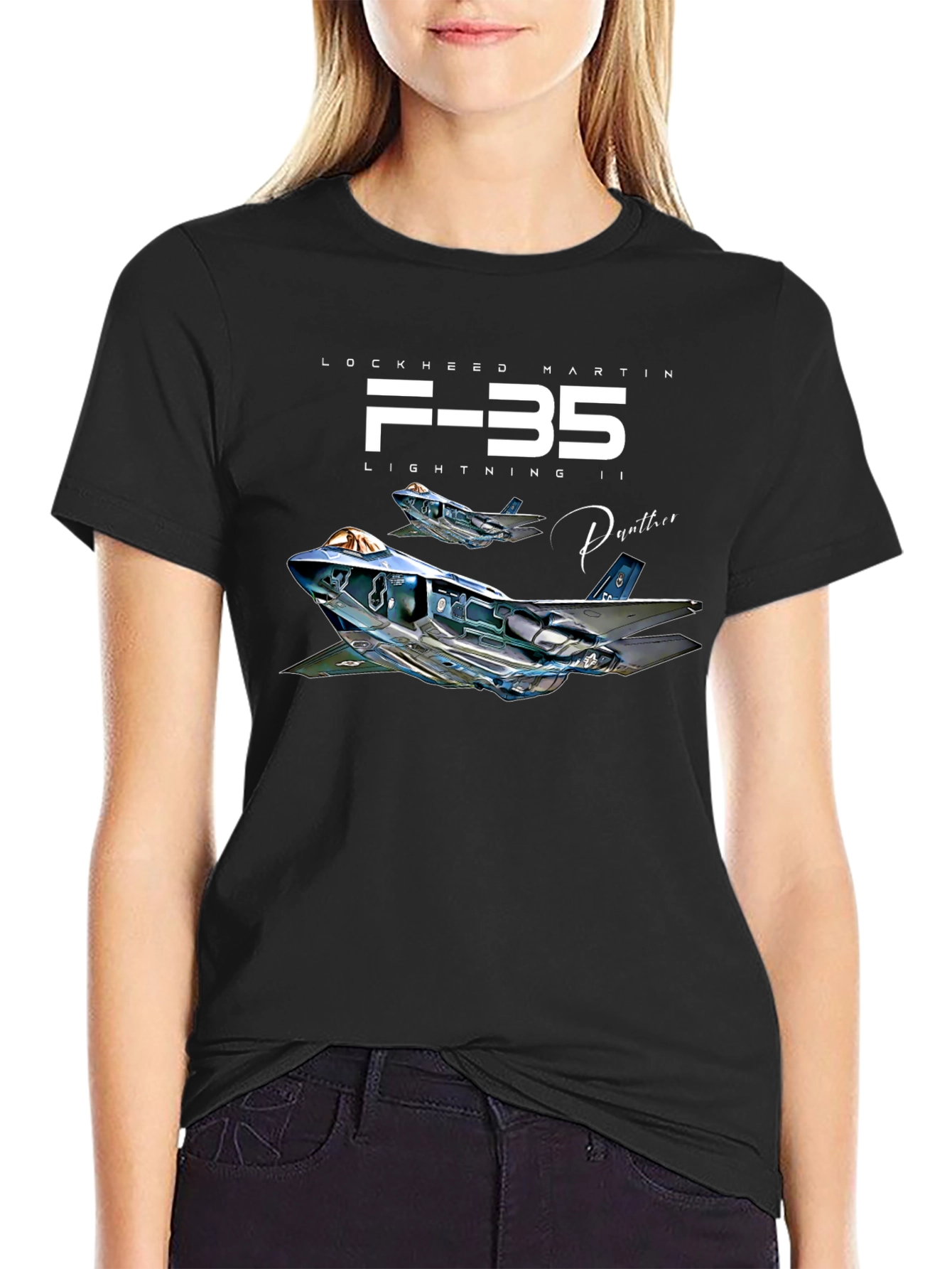 F-35 Lightning II Graphic T-Shirt - Jet Fighter Tee