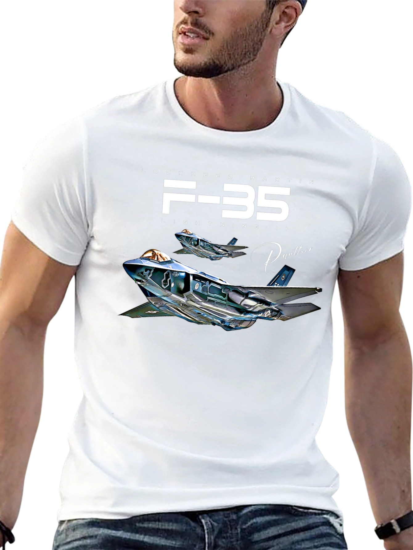 F-35 Lightning II Graphic T-Shirt - Jet Fighter Tee