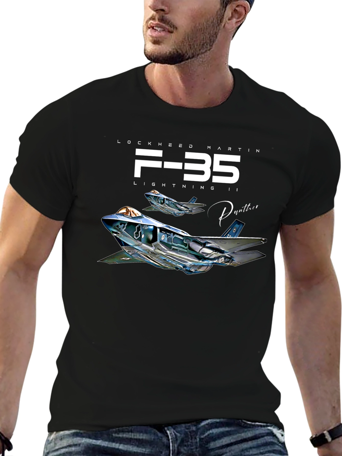 F-35 Lightning II Graphic T-Shirt - Jet Fighter Tee