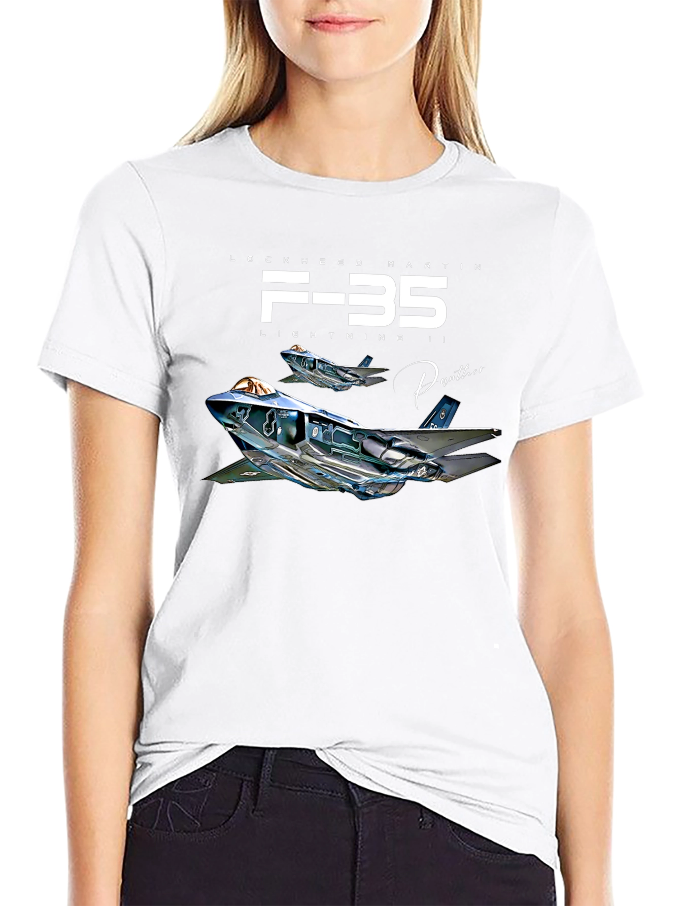 F-35 Lightning II Graphic T-Shirt - Jet Fighter Tee