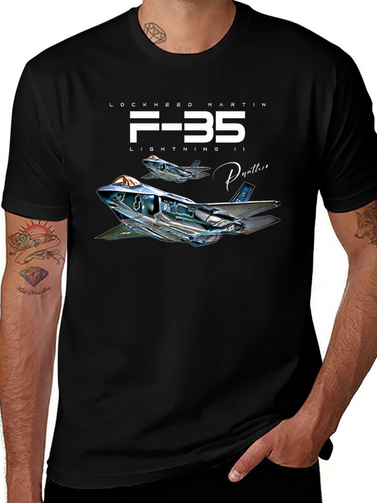 F-35 Lightning II Graphic T-Shirt - Jet Fighter Tee