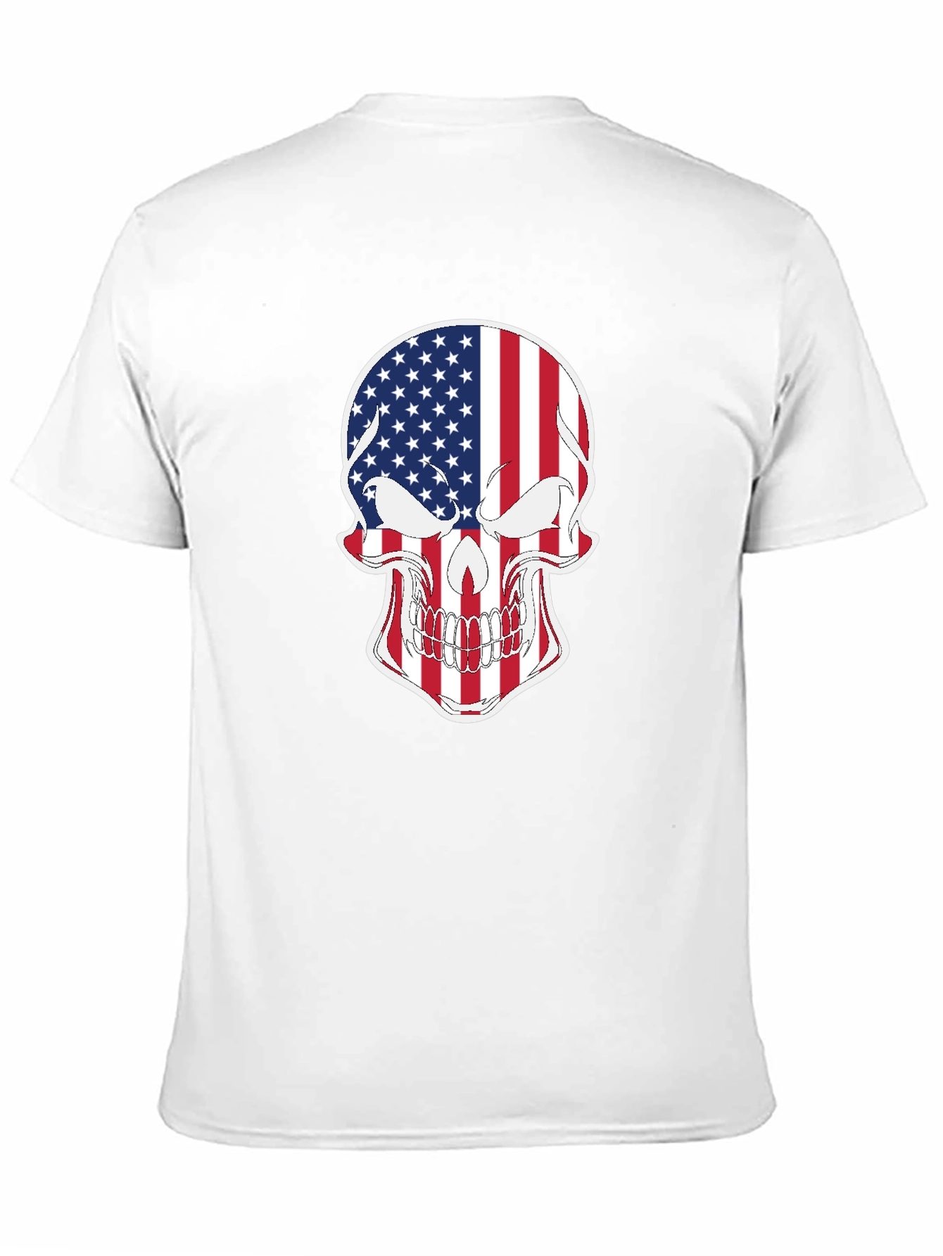 American Flag Skull Graphic T-Shirt