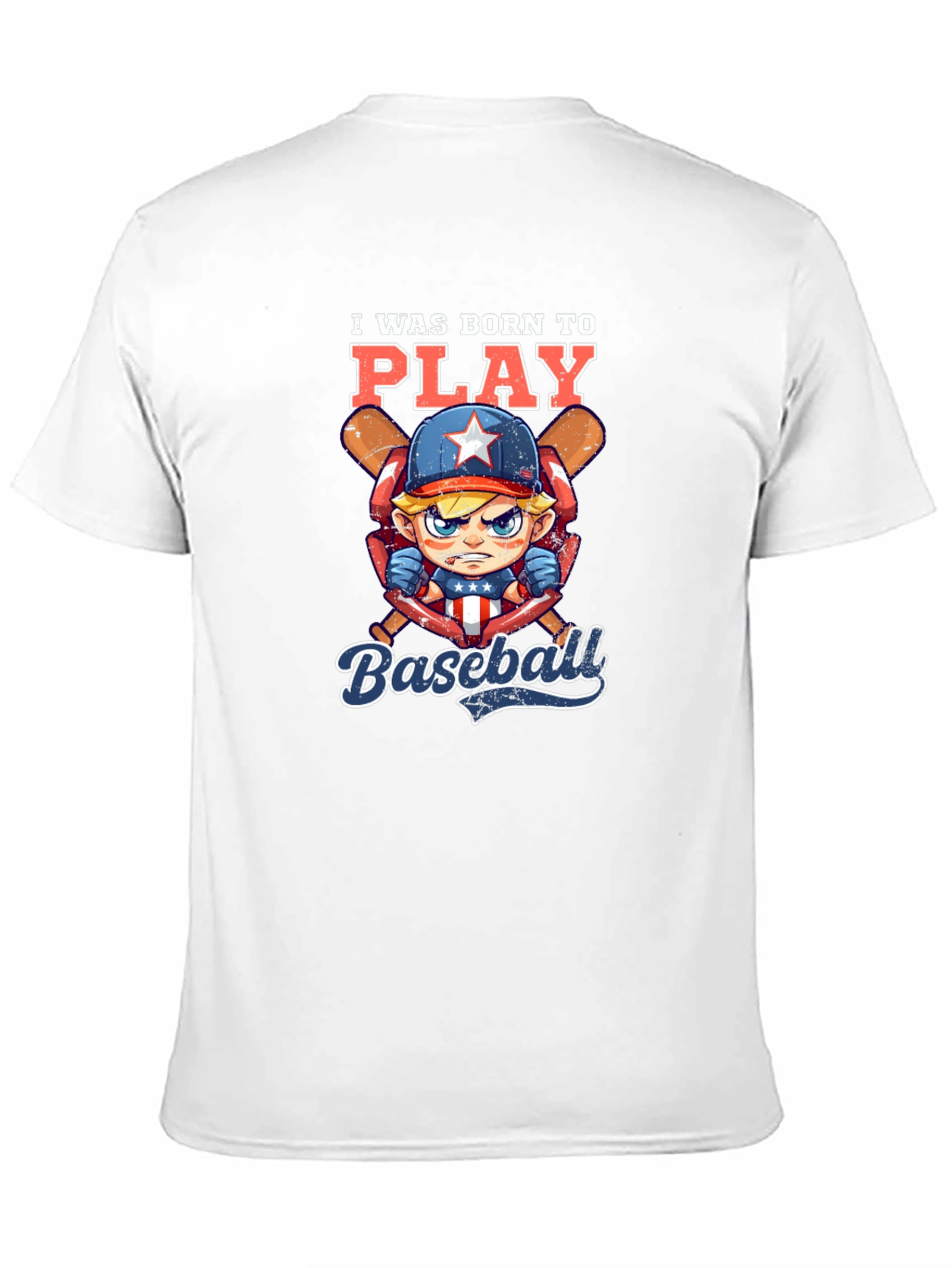I was Born to Play Baseball Graphic T-Shirt