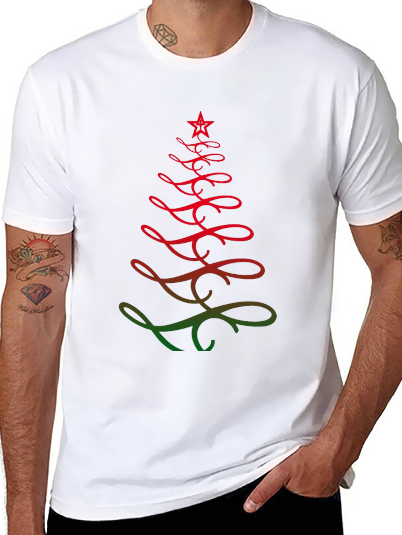 Festive Christmas Tree Graphic Tee