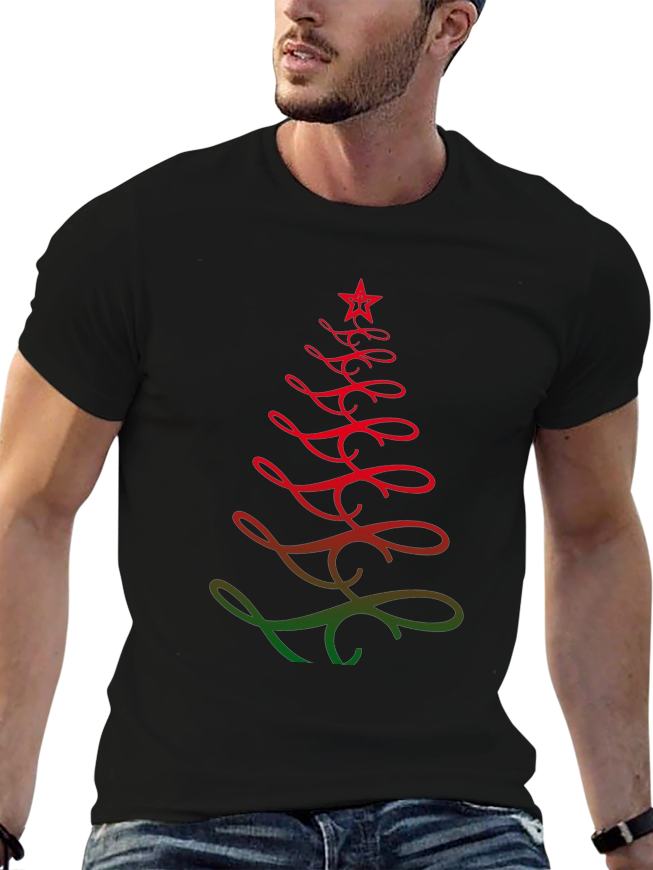 Festive Christmas Tree Graphic Tee