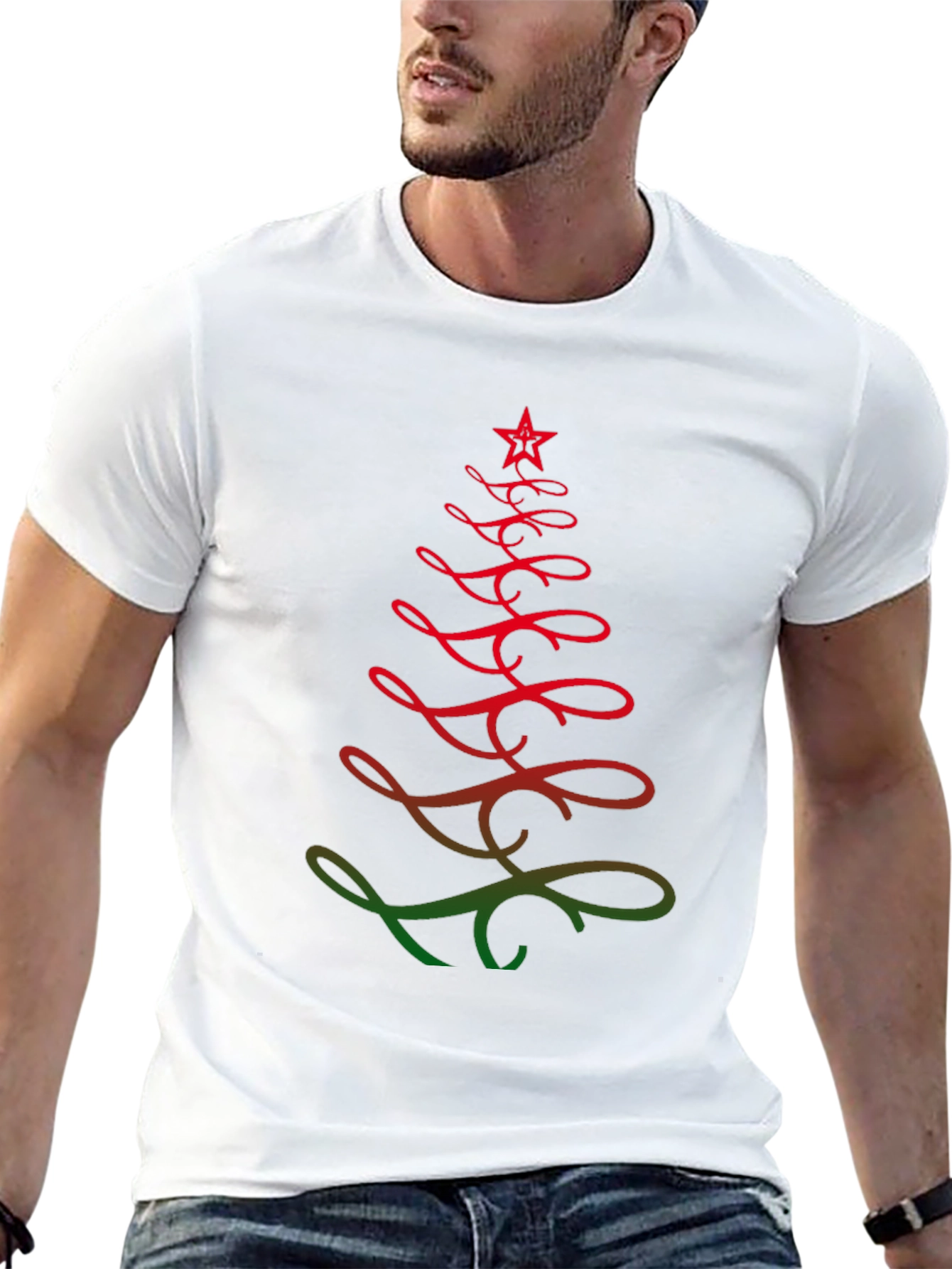 Festive Christmas Tree Graphic Tee