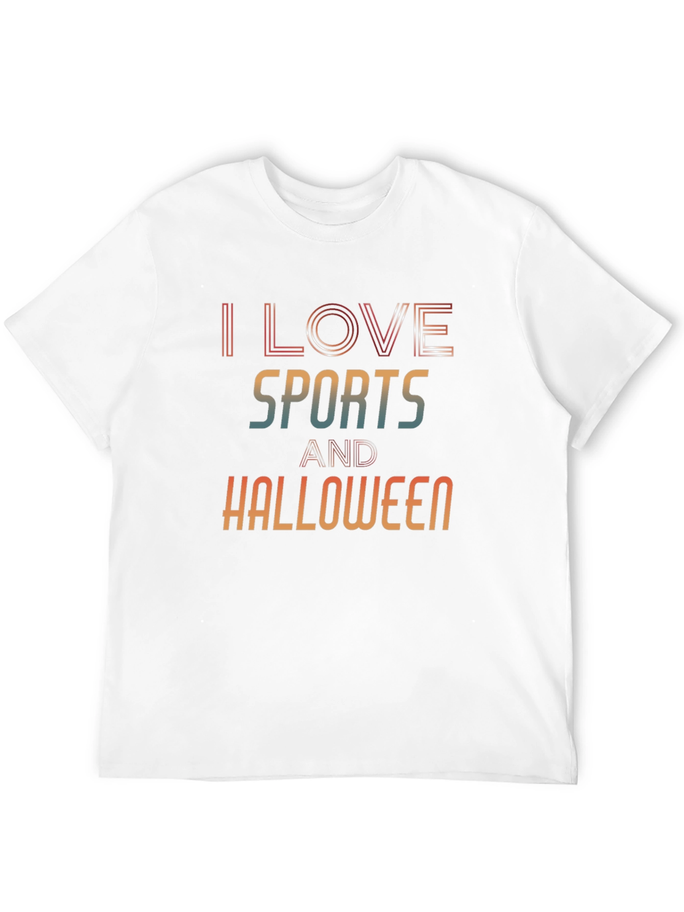I Love Sports and Halloween Black Graphic Tee