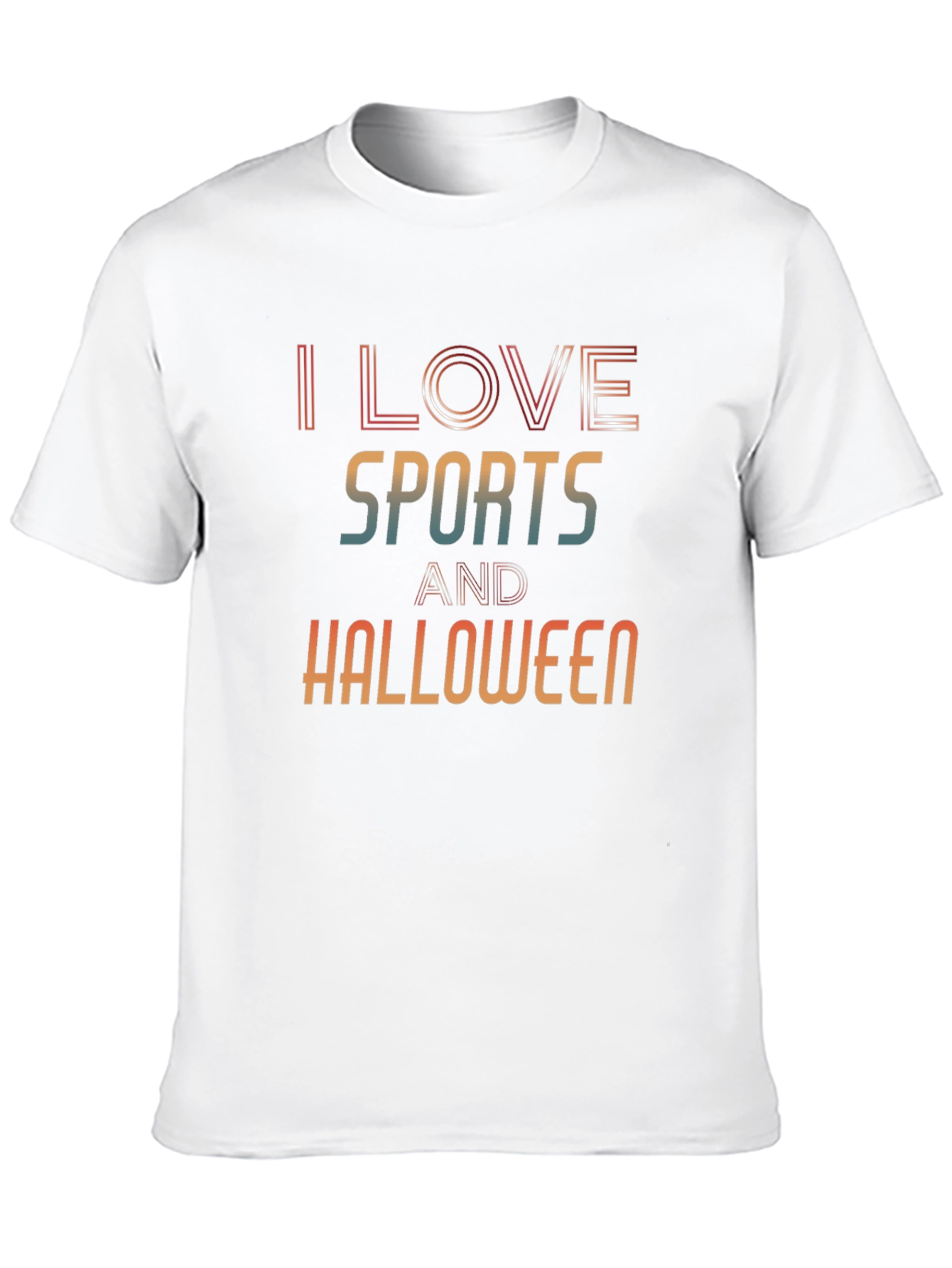 I Love Sports and Halloween Black Graphic Tee