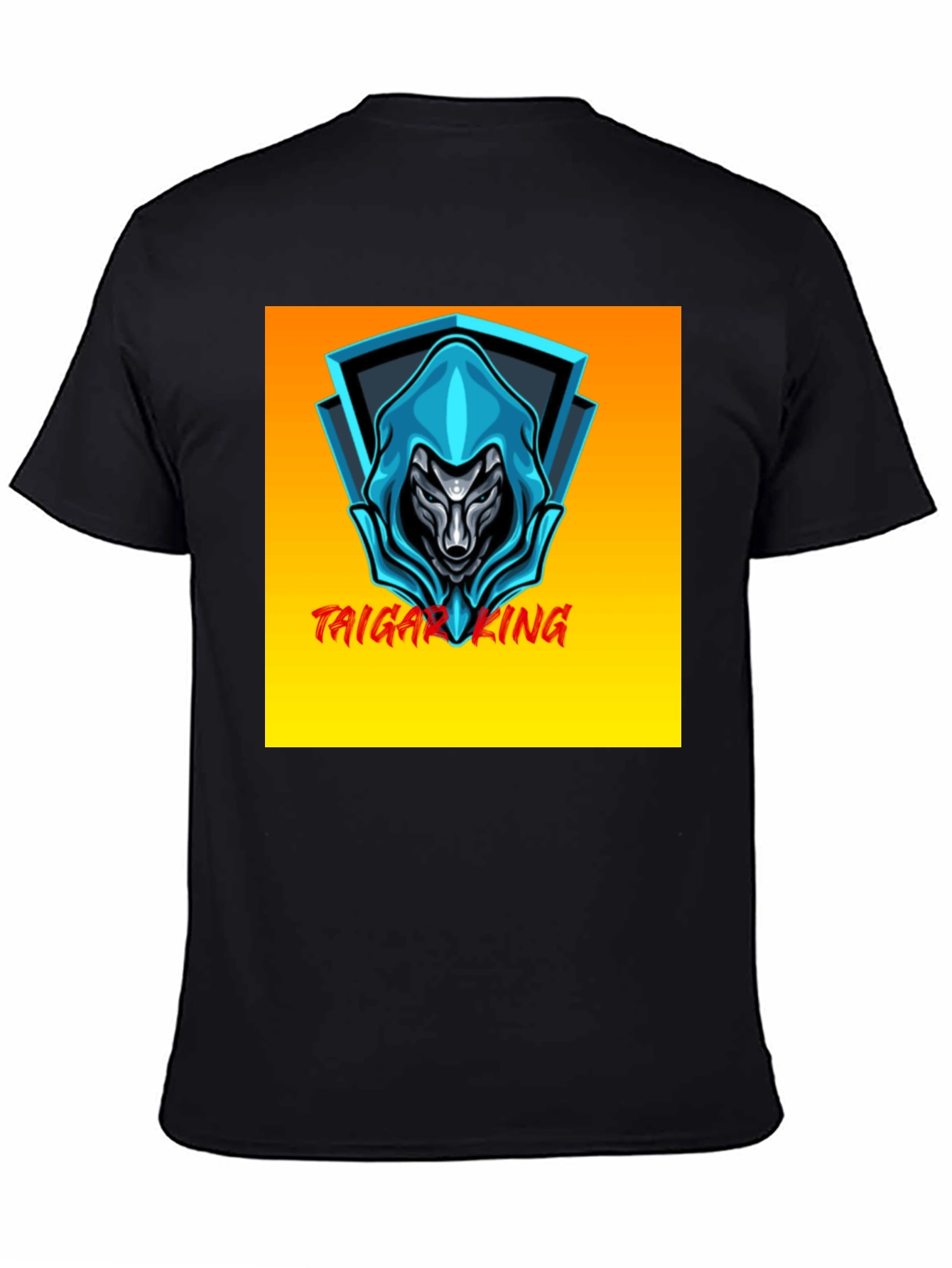 Taiga King Graphic Tee - Black Cotton Blend