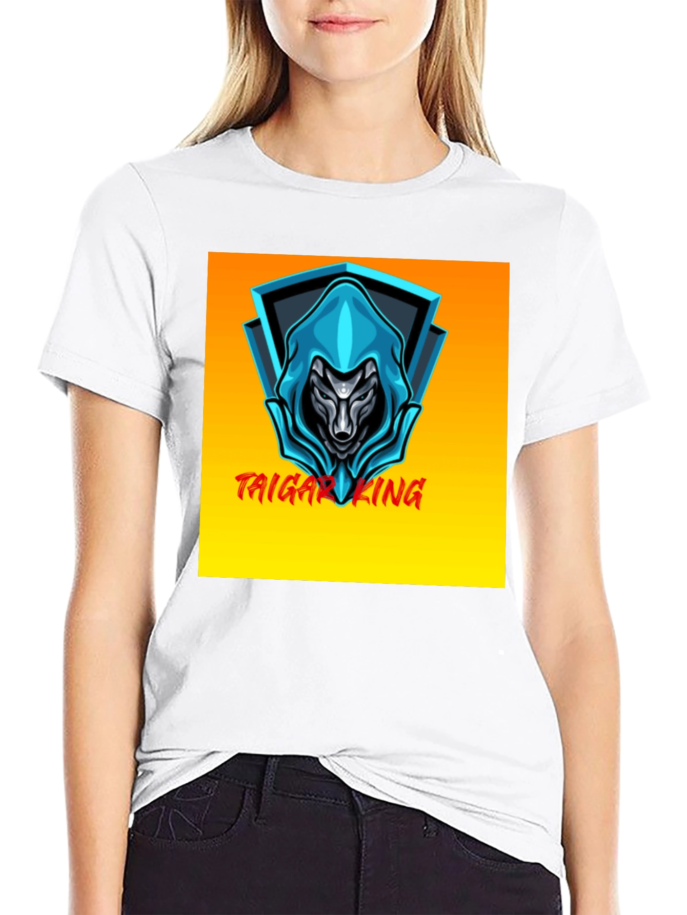 Taiga King Graphic Tee - Black Cotton Blend