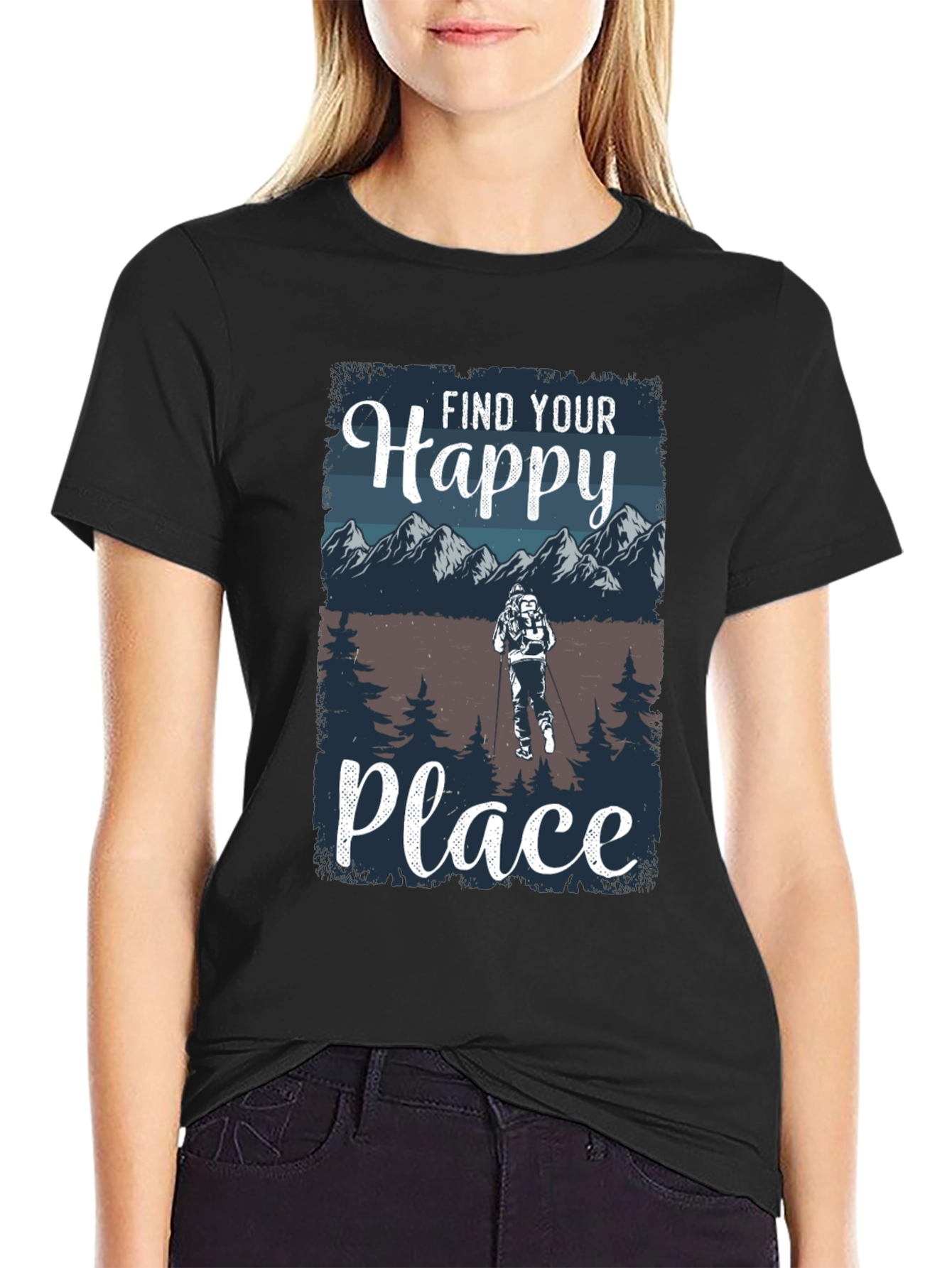 Find Your Happy Place Hiking T-Shirt