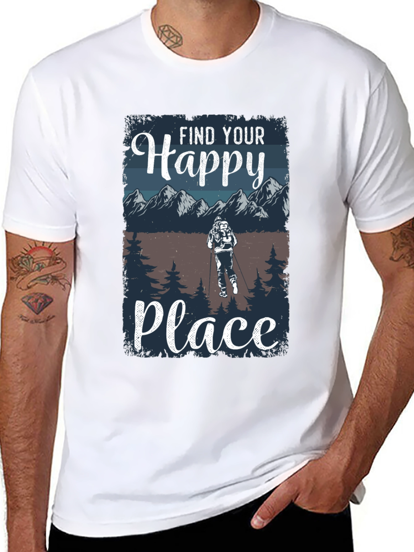 Find Your Happy Place Hiking T-Shirt