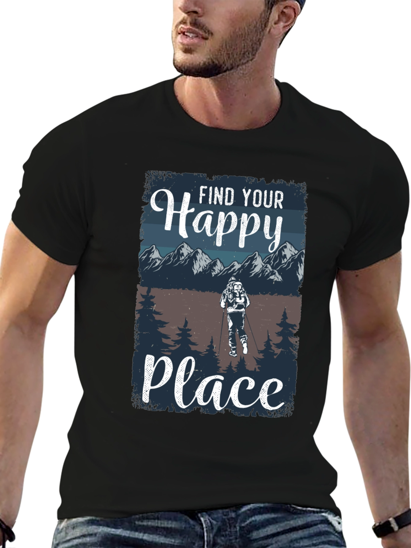 Find Your Happy Place Hiking T-Shirt