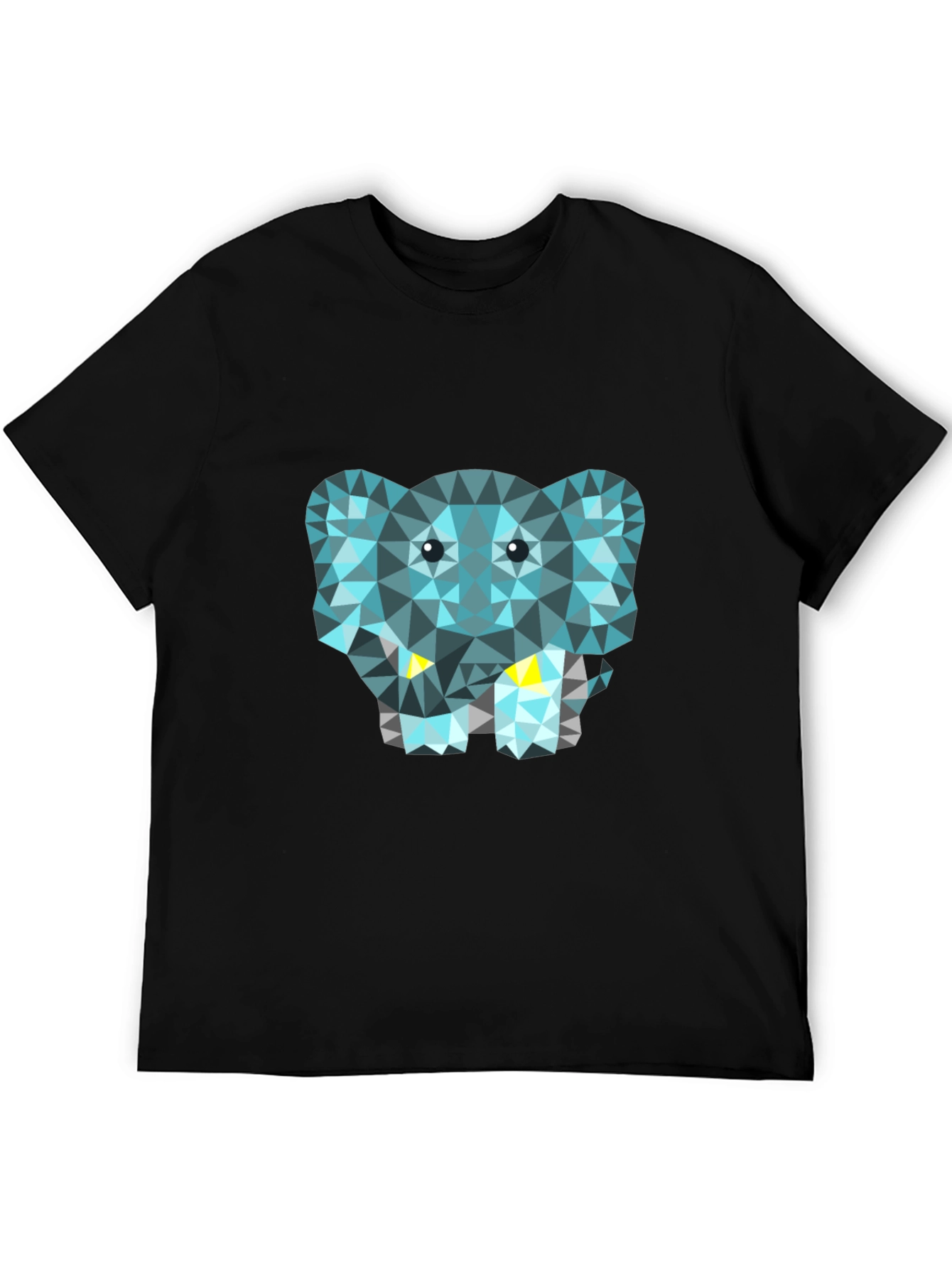 Geometric Elephant Tee - Modern Graphic Print T-Shirt