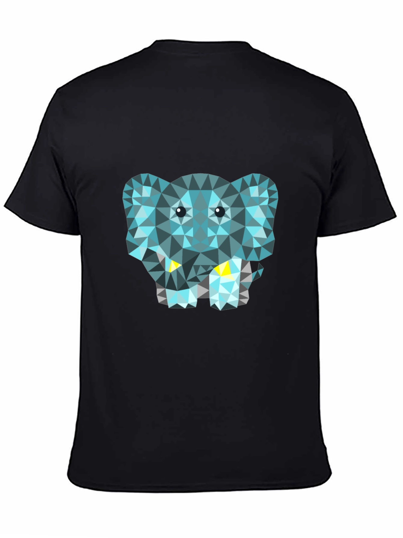 Geometric Elephant Tee - Modern Graphic Print T-Shirt