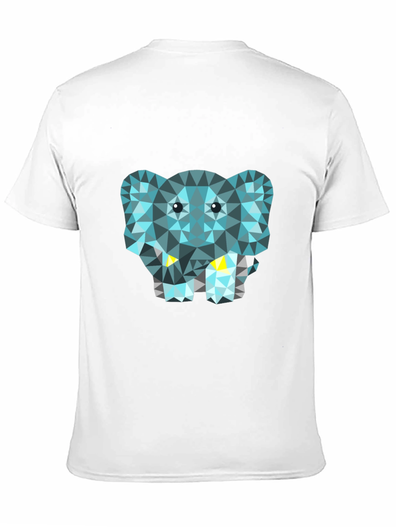 Geometric Elephant Tee - Modern Graphic Print T-Shirt