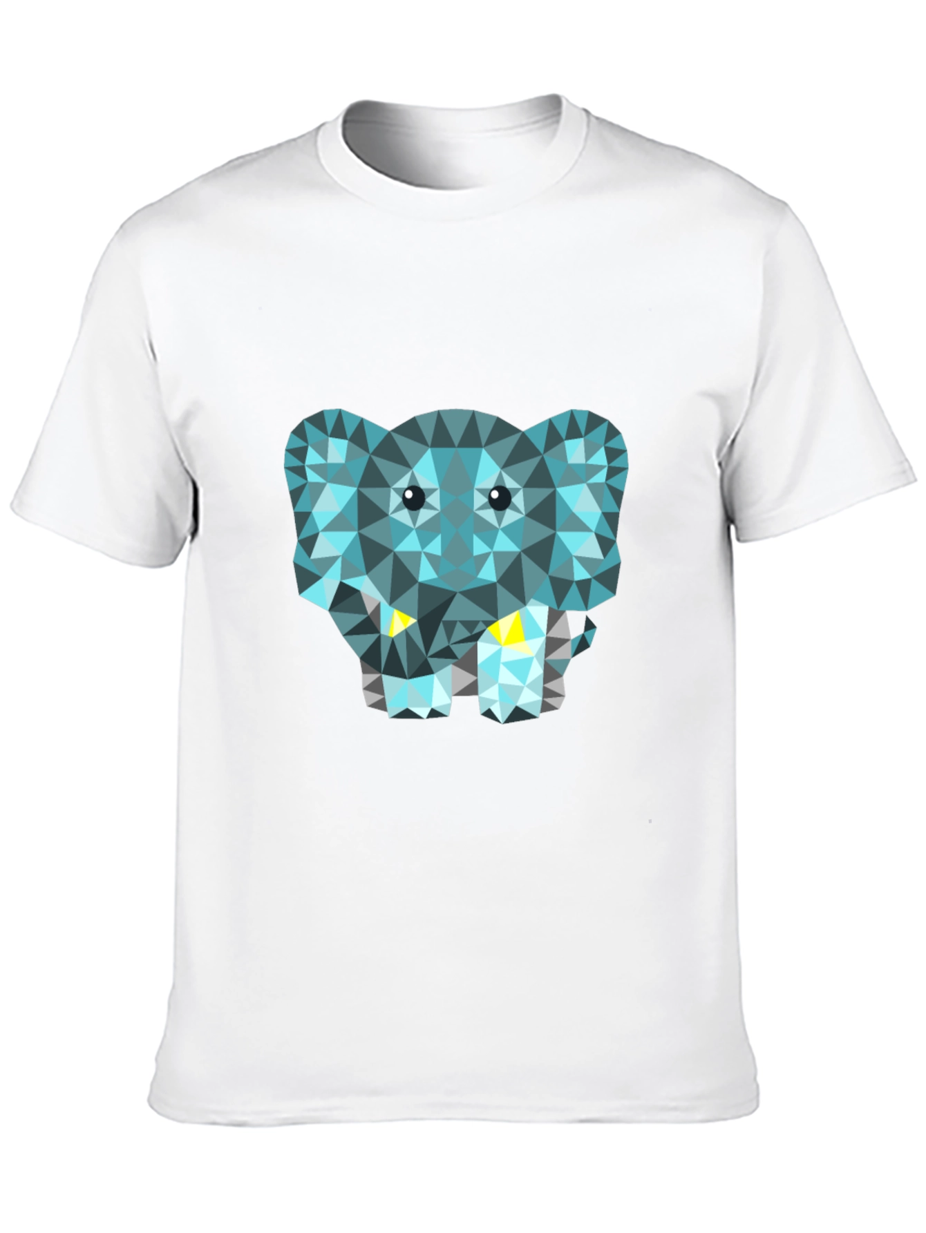 Geometric Elephant Tee - Modern Graphic Print T-Shirt