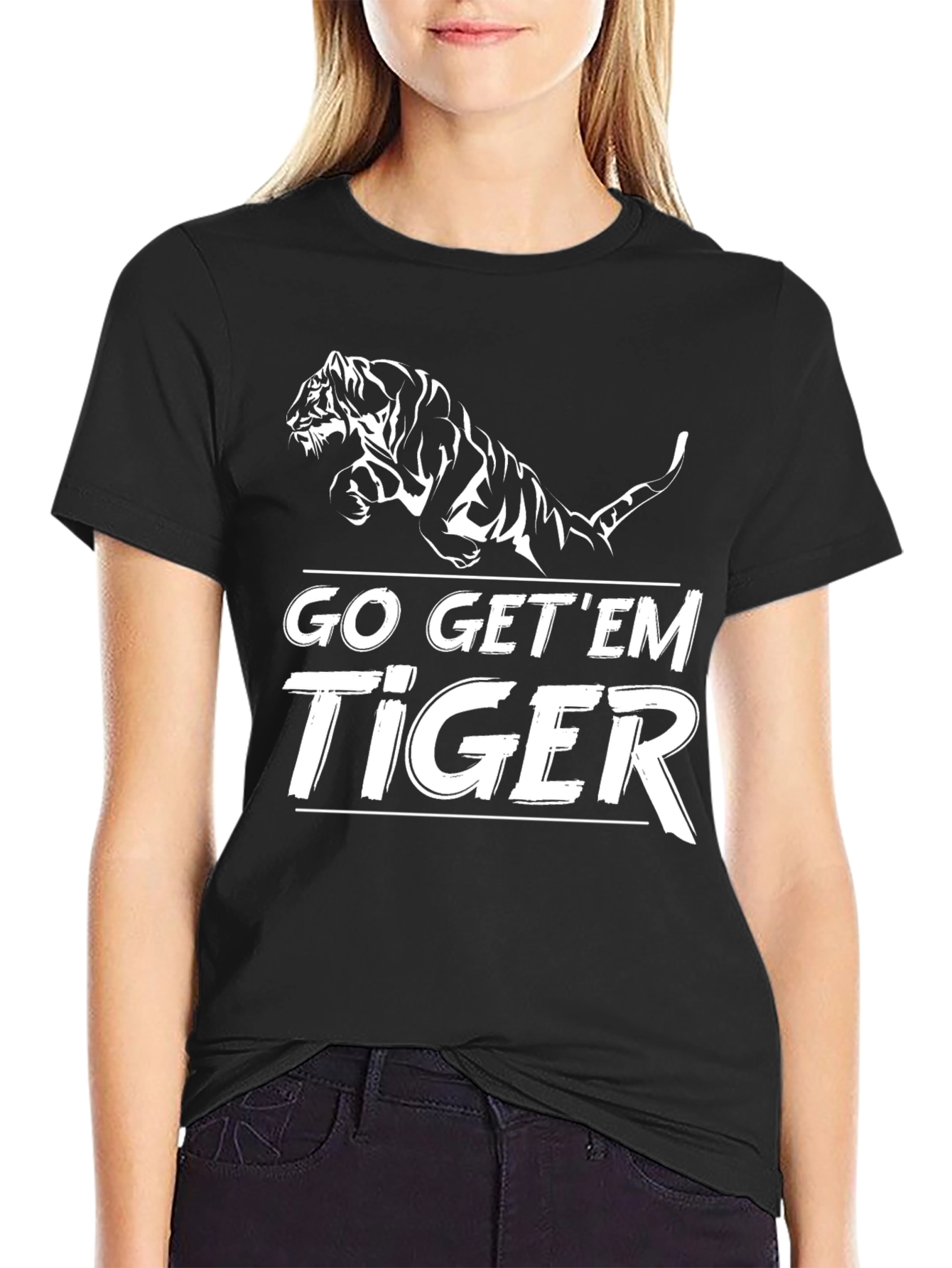 Go Get Em Tiger Graphic Tee - Black