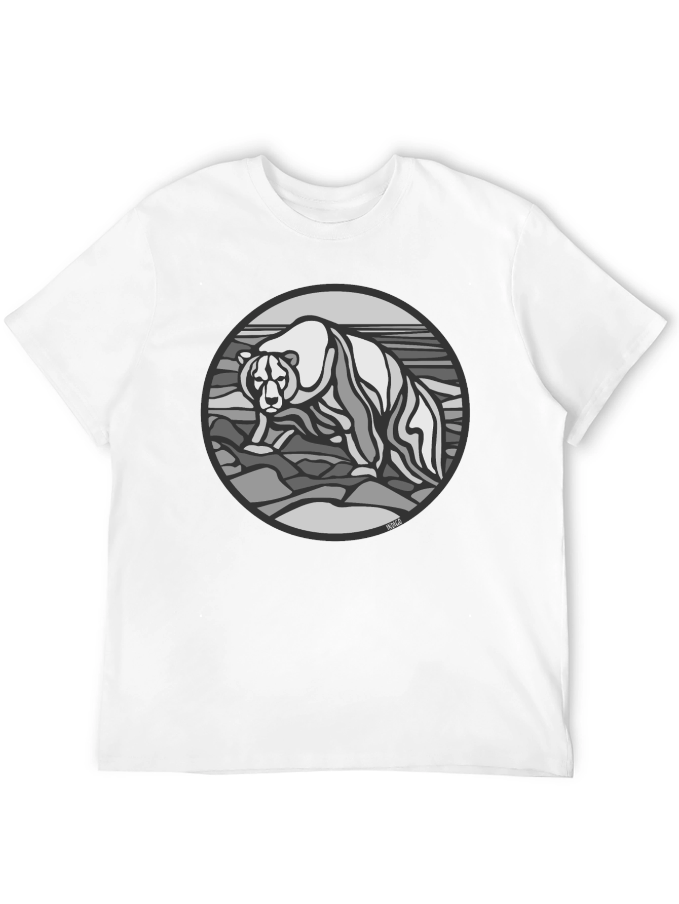 Bear Graphic T-Shirt - Black Cotton Tee