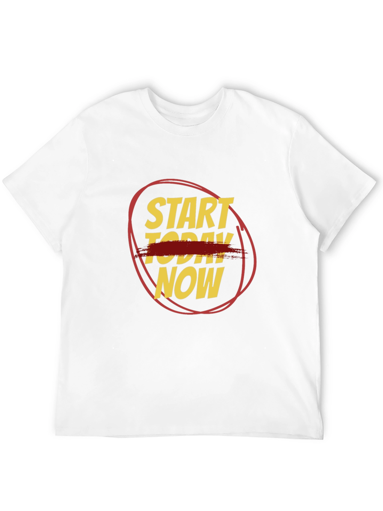 Start Today Now Graphic Tee - Black Cotton