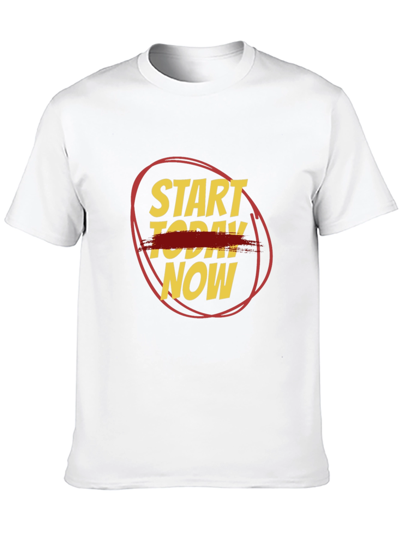 Start Today Now Graphic Tee - Black Cotton