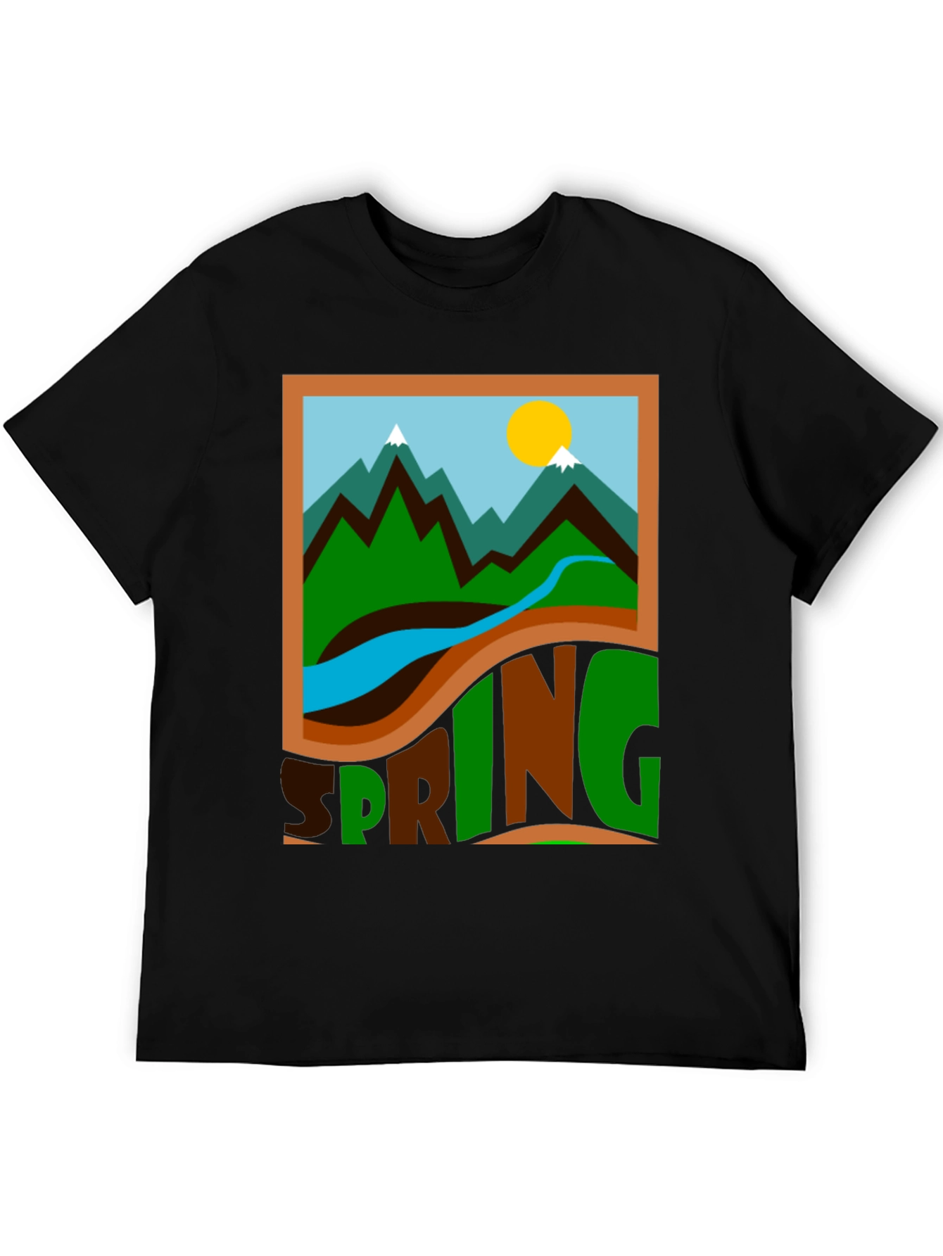 Spring Landscape Graphic Tee - Nature Inspired Shirt