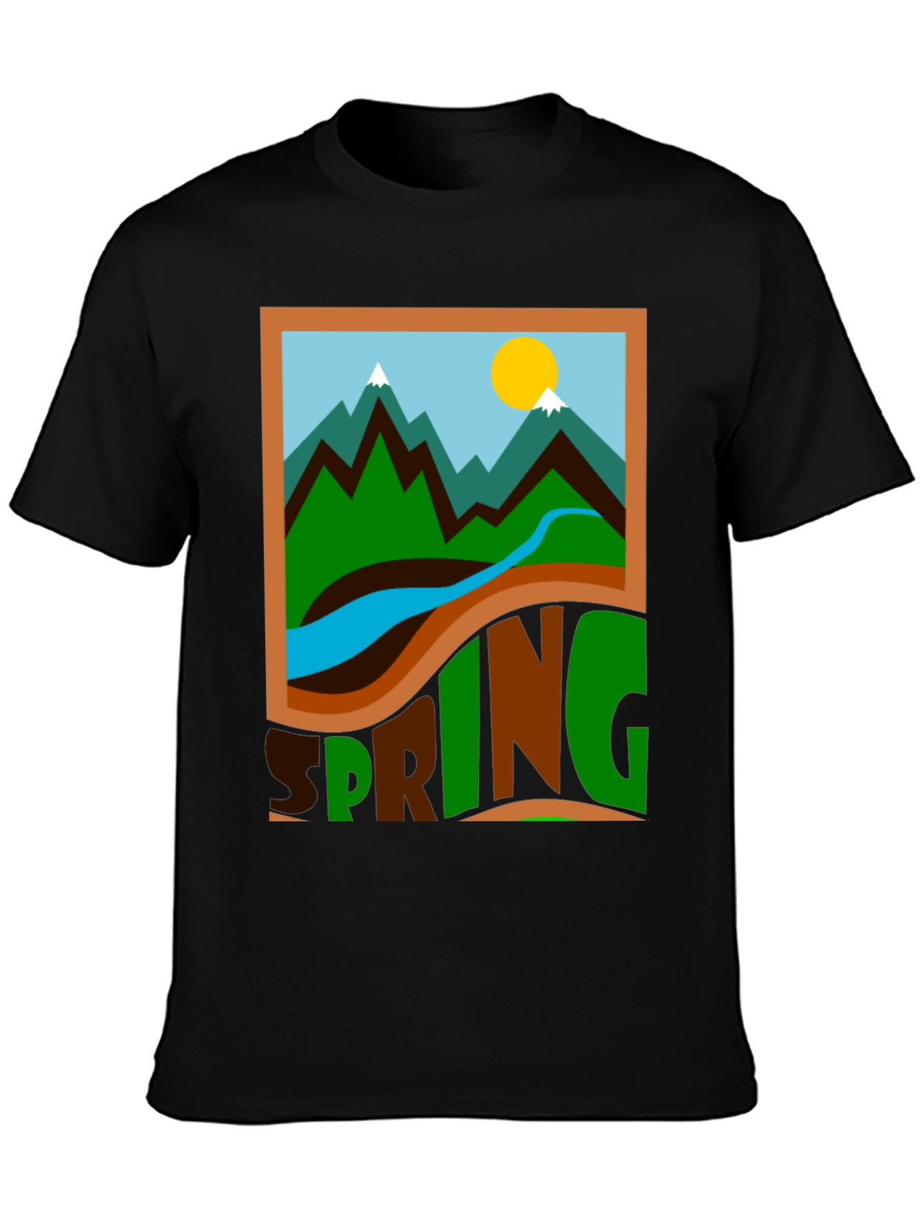 Spring Landscape Graphic Tee - Nature Inspired Shirt