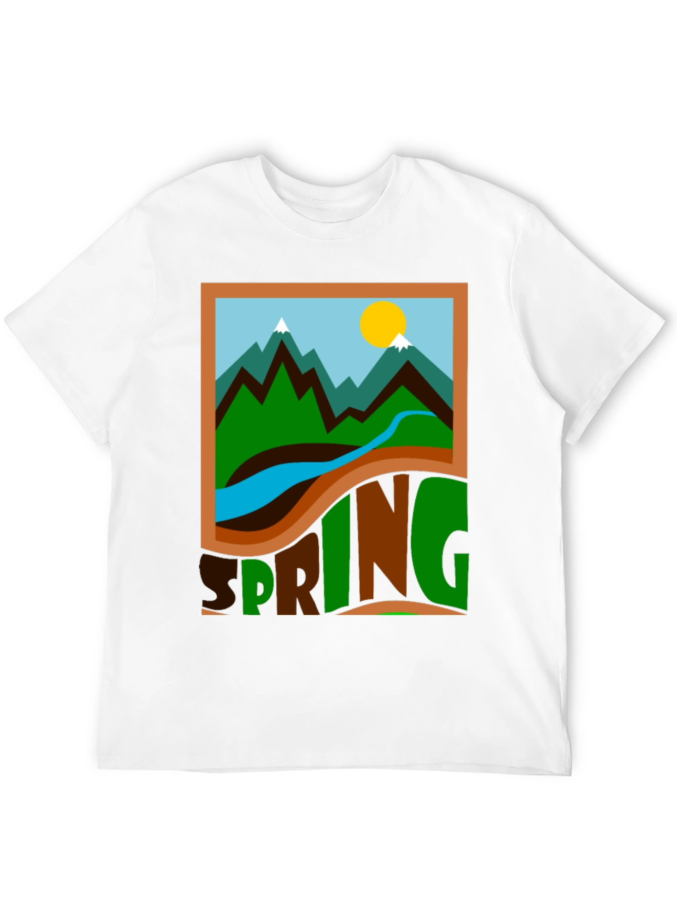 Spring Landscape Graphic Tee - Nature Inspired Shirt