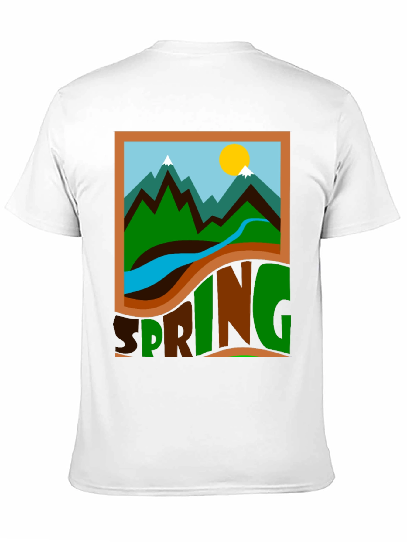 Spring Landscape Graphic Tee - Nature Inspired Shirt