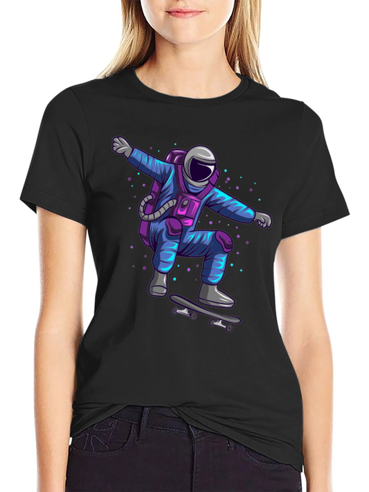 Skateboarding Astronaut Graphic Tee