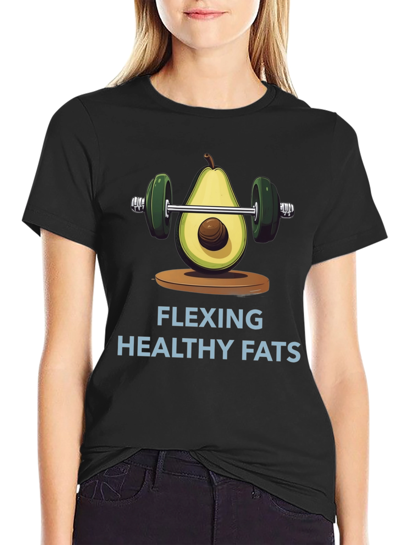 Flexing Healthy Fats Avocado Gym T-Shirt