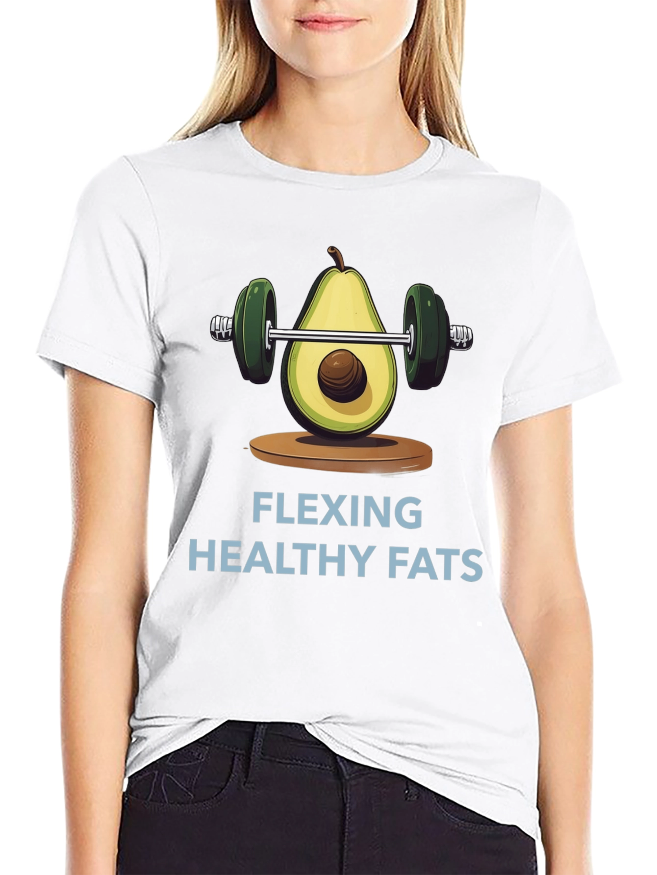 Flexing Healthy Fats Avocado Gym T-Shirt