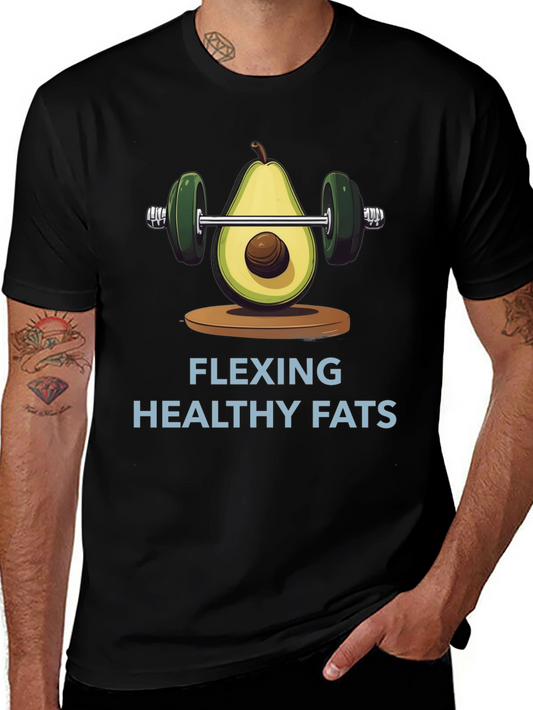 Flexing Healthy Fats Avocado Gym T-Shirt