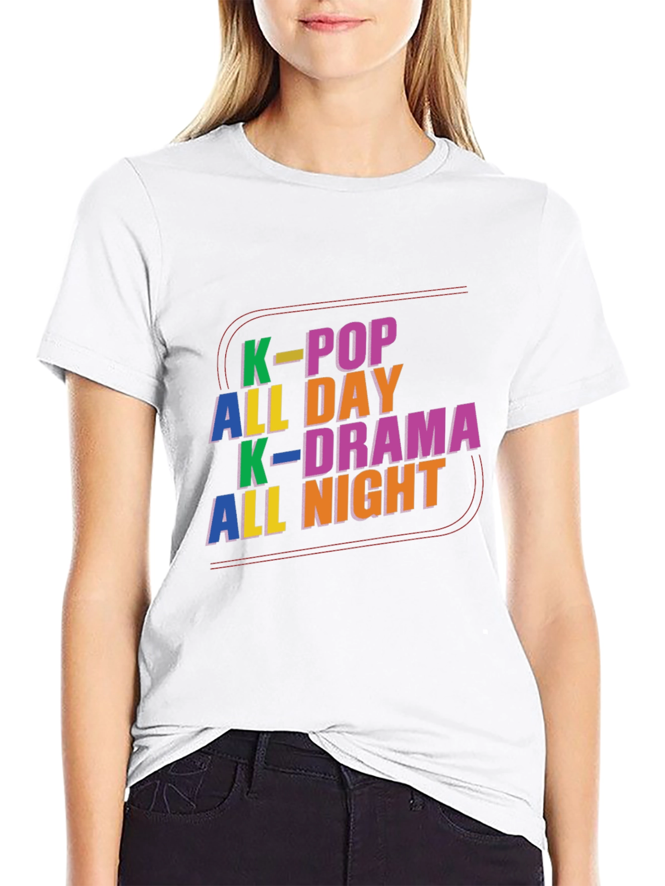 K-Pop All Day K-Drama All Night Graphic Tee