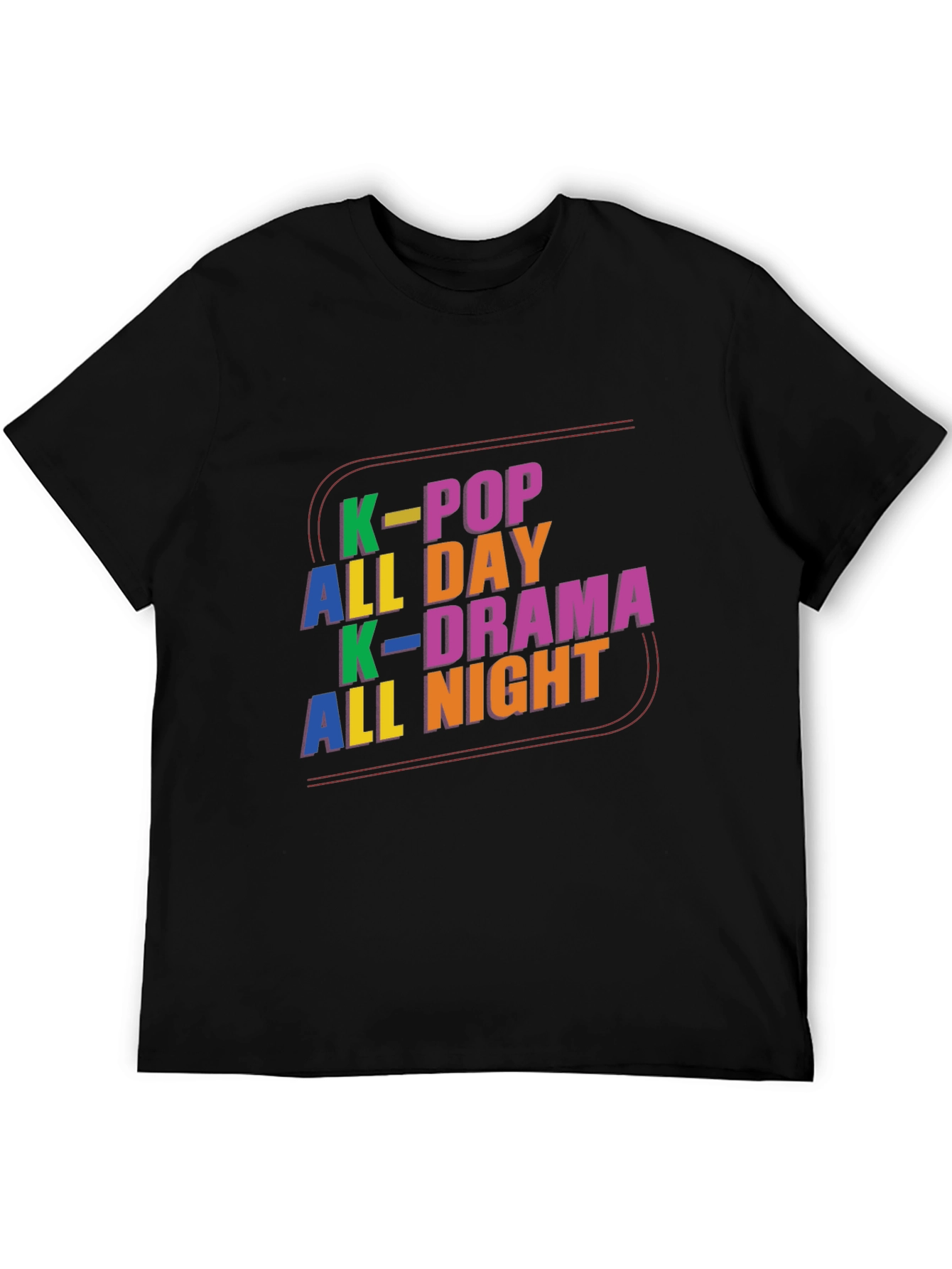 K-Pop All Day K-Drama All Night Graphic Tee