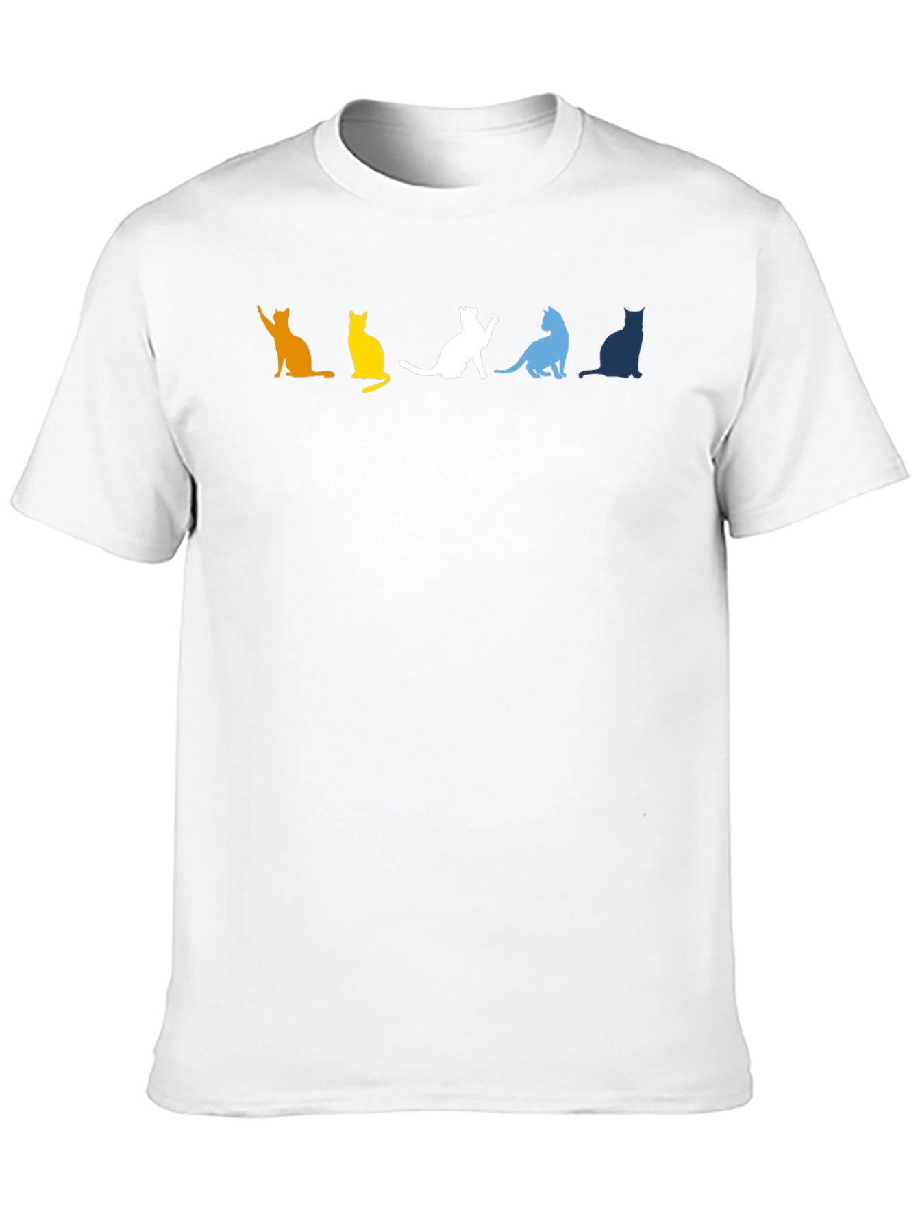Colorful Cat Silhouette T-Shirt