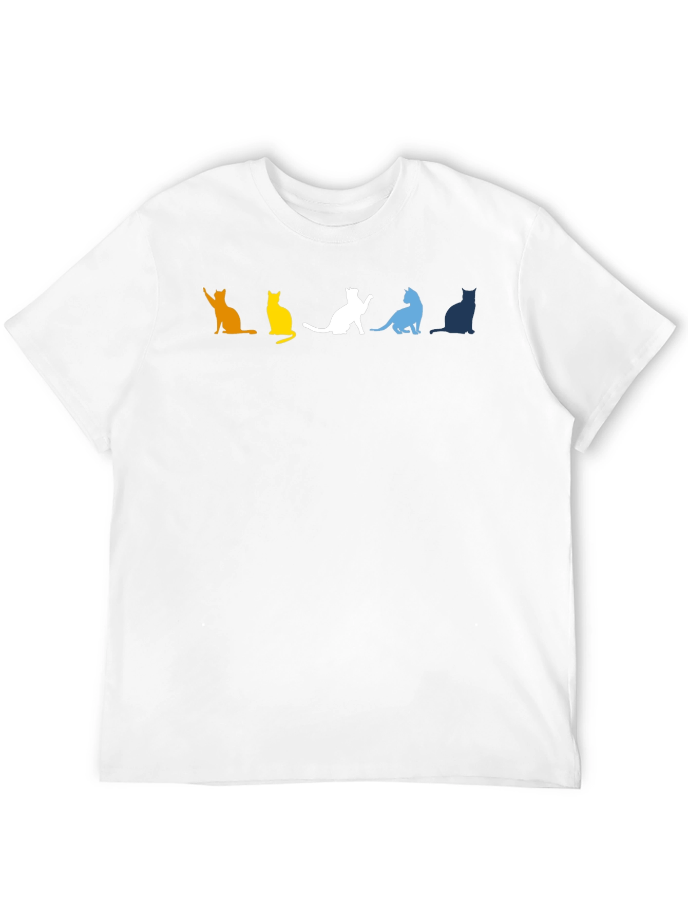 Colorful Cat Silhouette T-Shirt