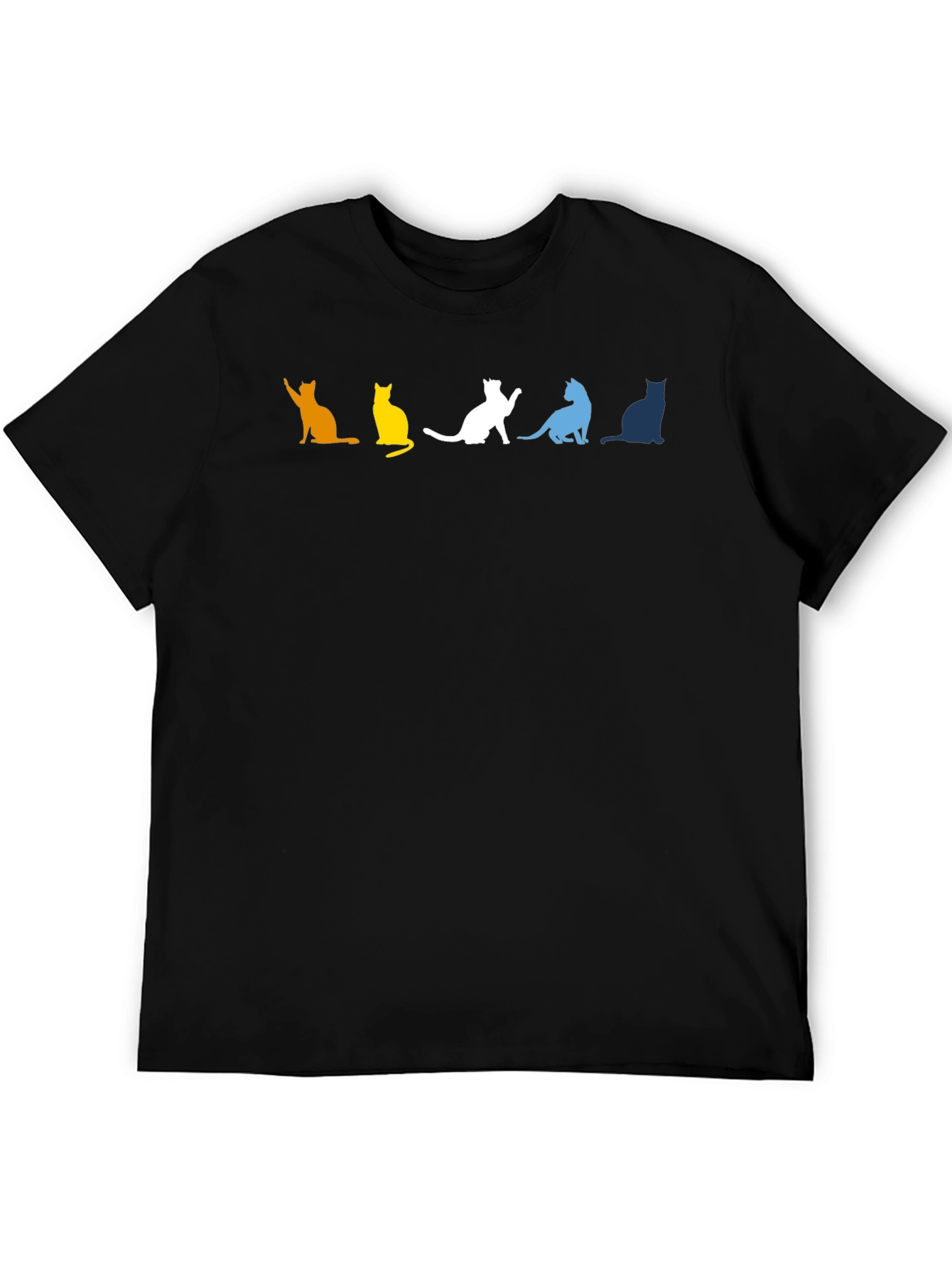 Colorful Cat Silhouette T-Shirt