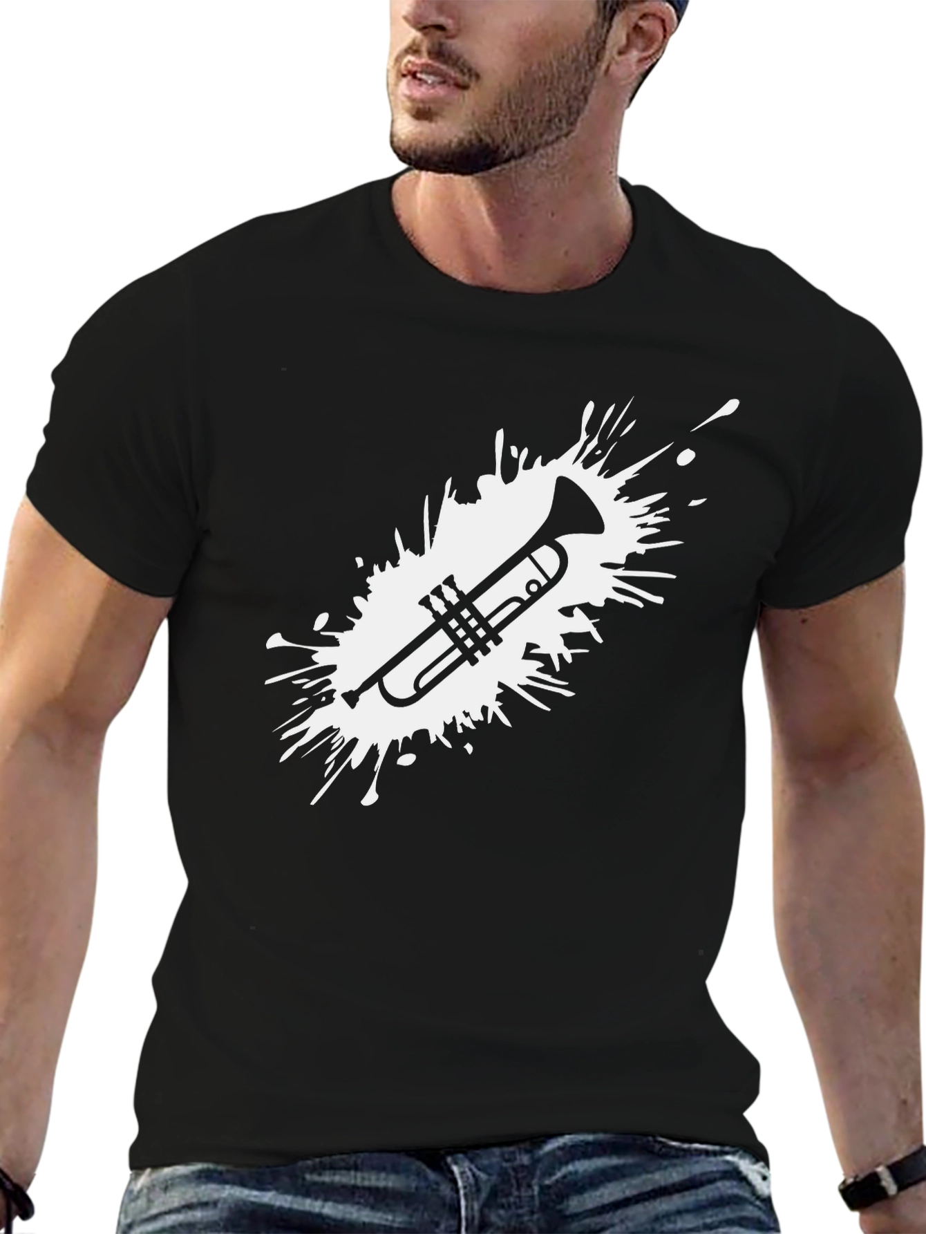 Trumpet Splash Black T-Shirt