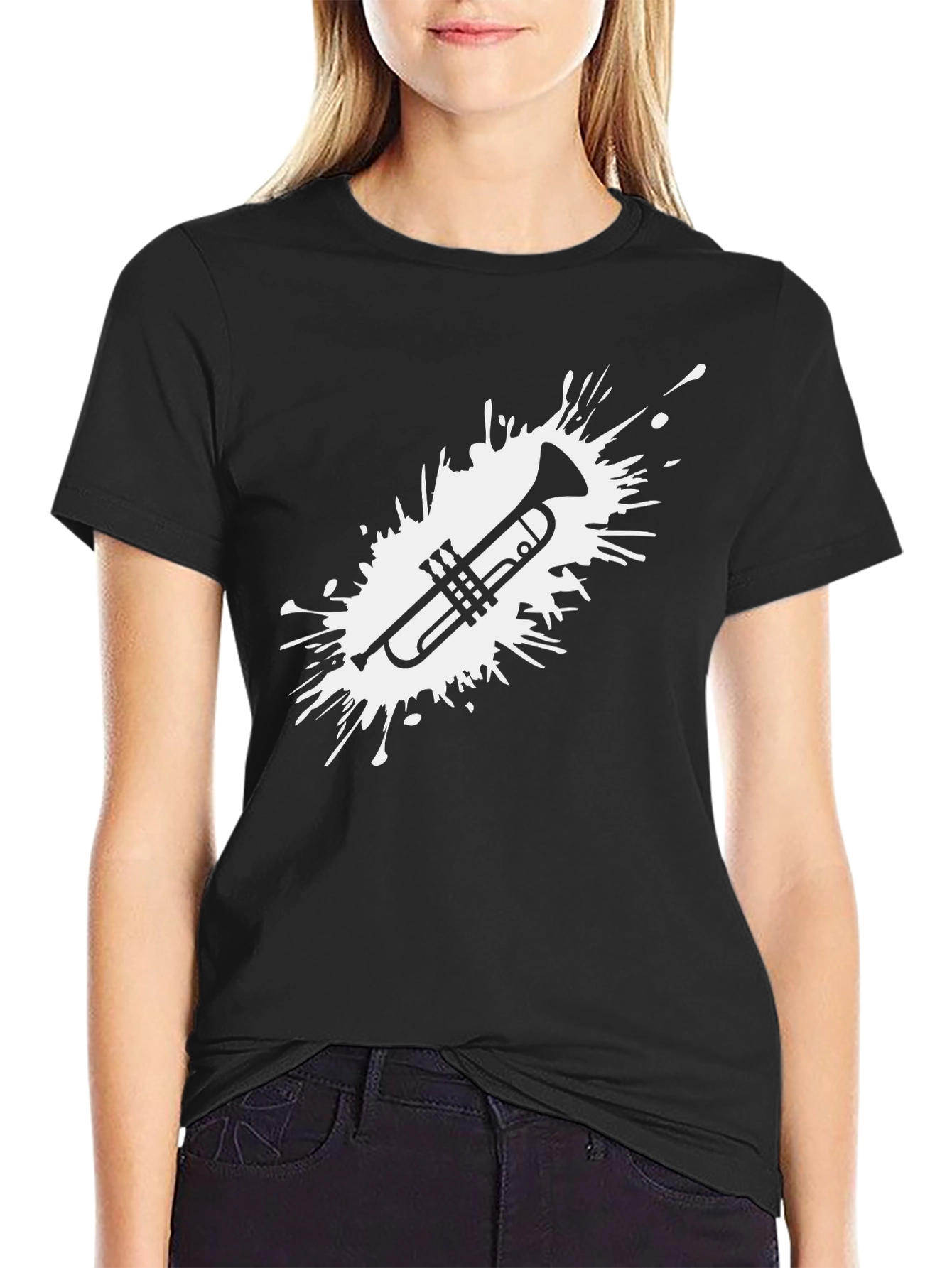 Trumpet Splash Black T-Shirt