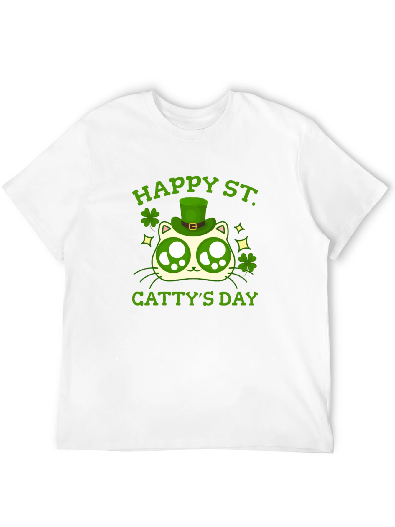 Happy St. Cattys Day Black T-Shirt