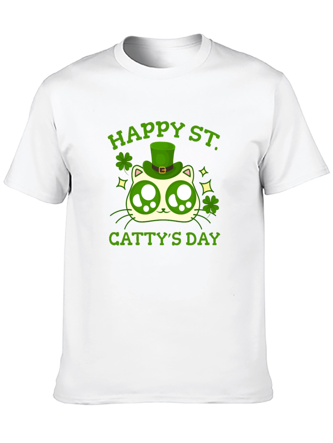 Happy St. Cattys Day Black T-Shirt