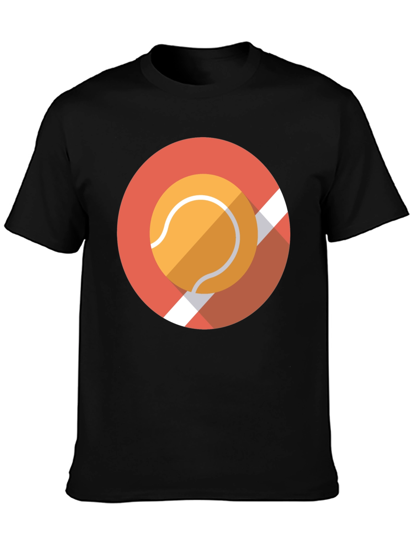 Tennis Ban Graphic Tee - Cool Casual Black T-Shirt