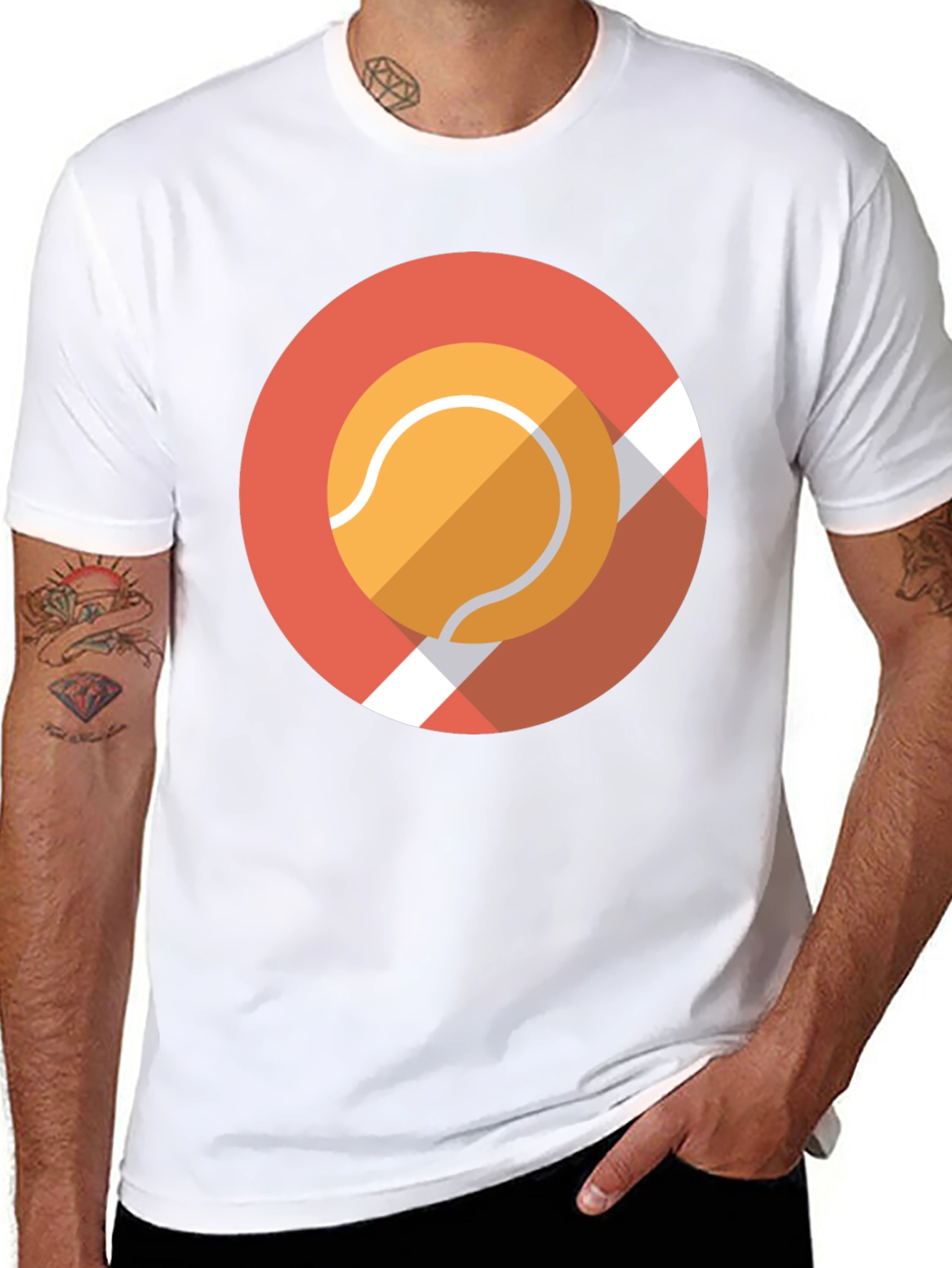 Tennis Ban Graphic Tee - Cool Casual Black T-Shirt