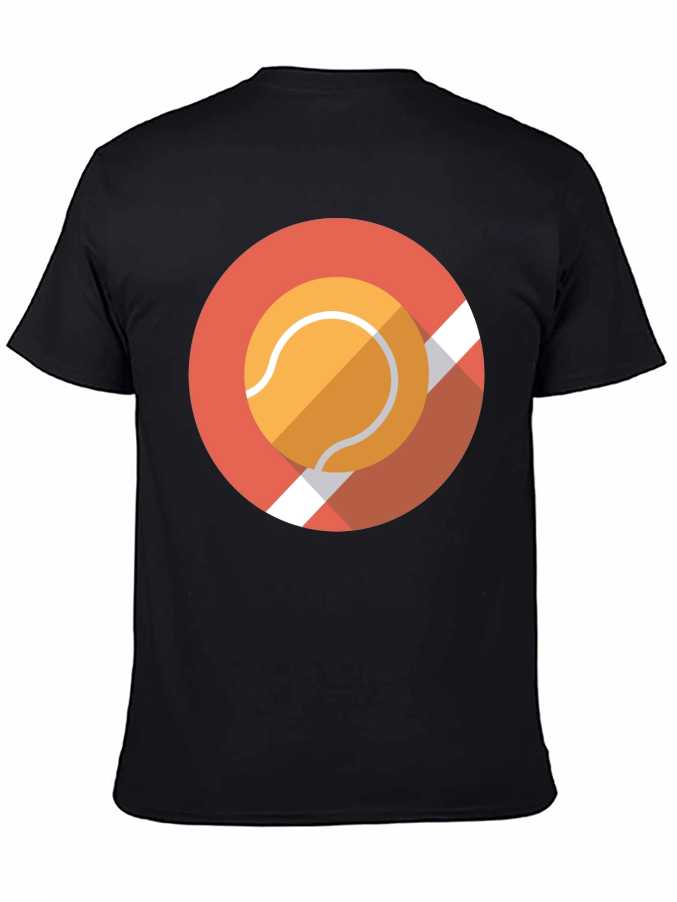 Tennis Ban Graphic Tee - Cool Casual Black T-Shirt