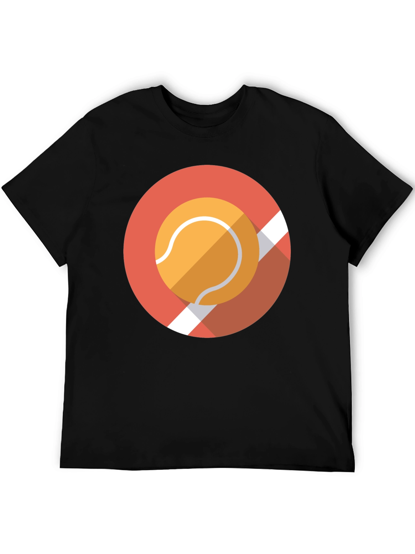 Tennis Ban Graphic Tee - Cool Casual Black T-Shirt