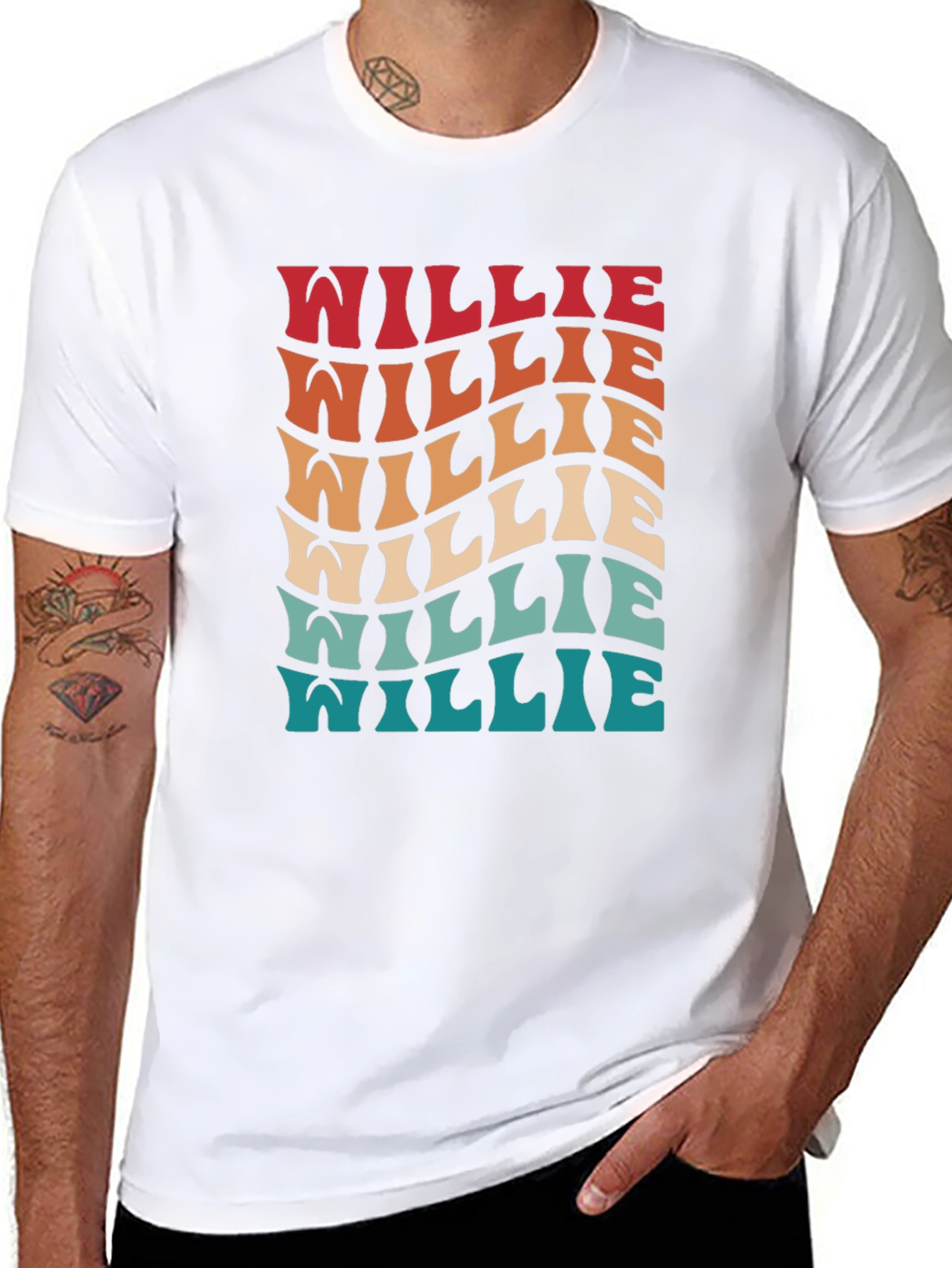 Retro Willie T-Shirt - Groovy Style